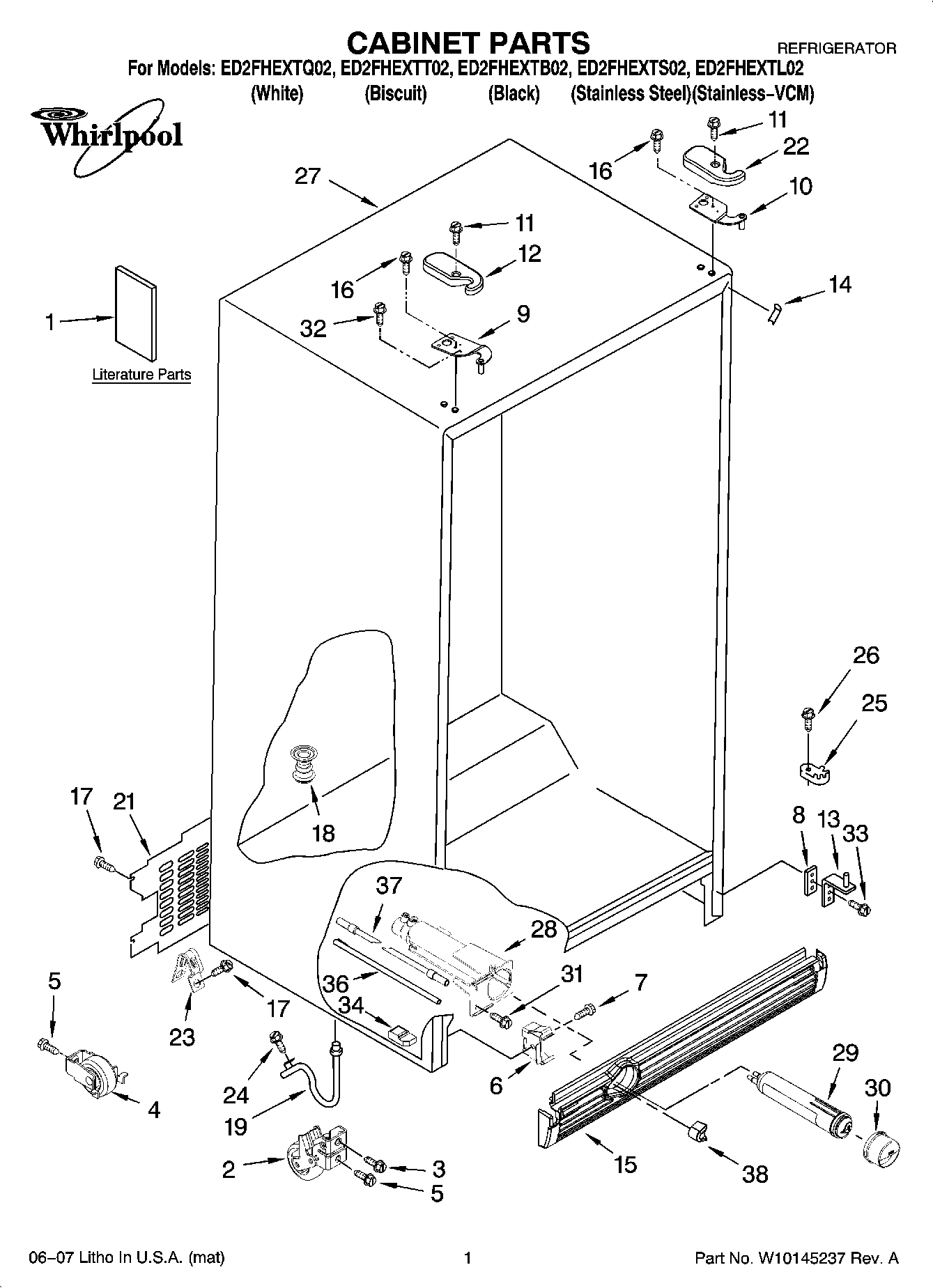 01 - CABINET PARTS