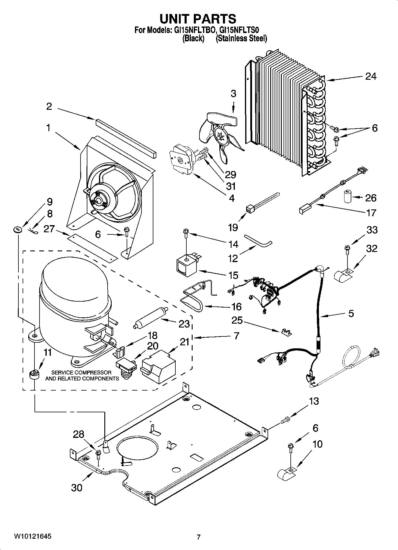 05 - UNIT PARTS, OPTIONAL PARTS (NOT INCLUDED)