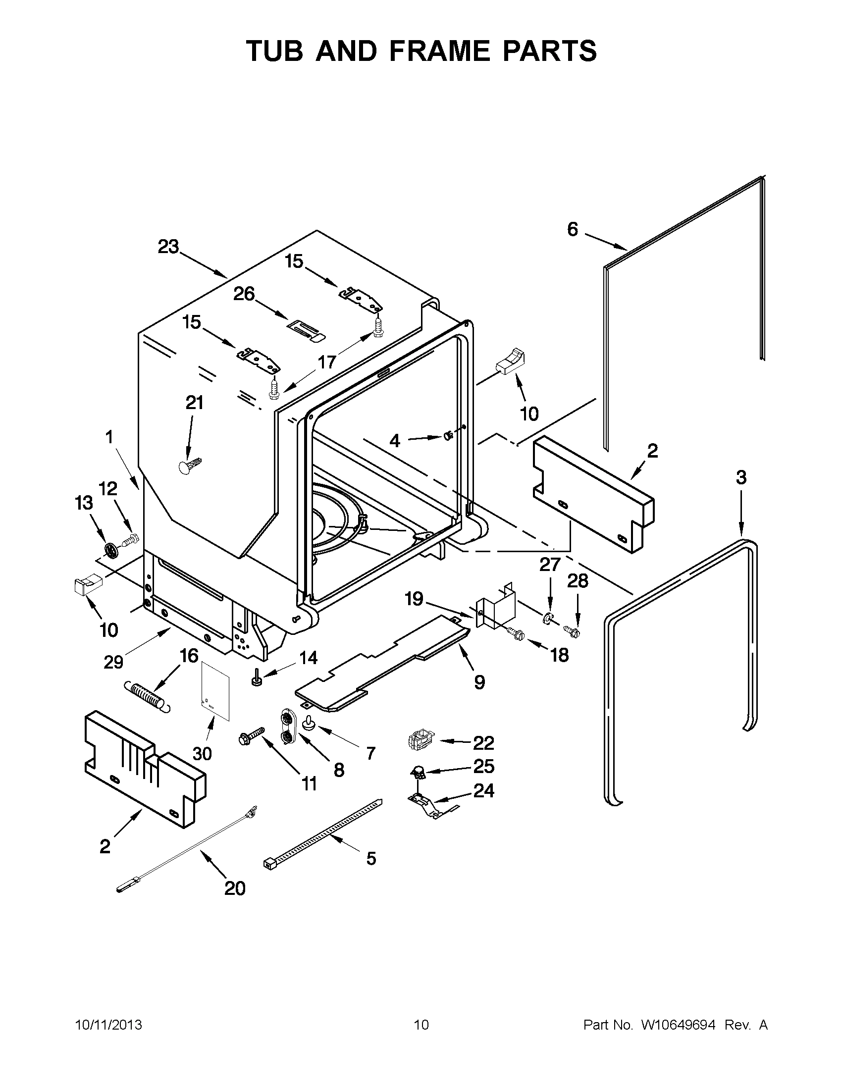 06 - TUB AND FRAME PARTS