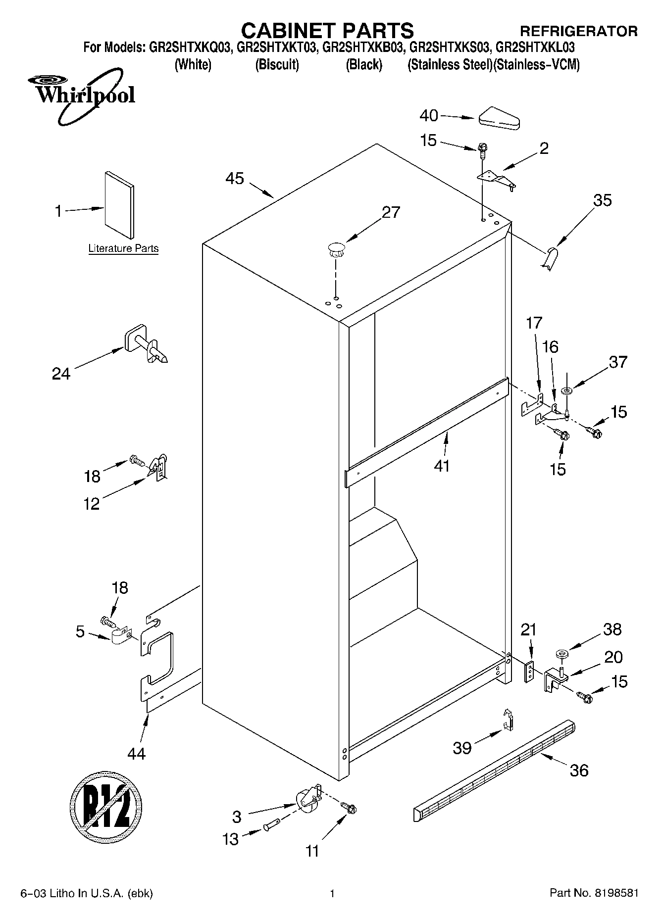 01 - CABINET PARTS