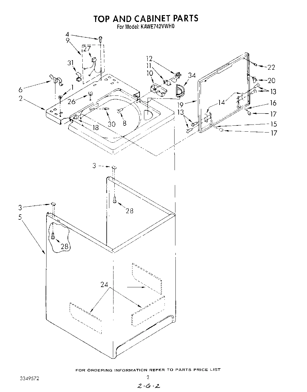 02 - TOP AND CABINET , LITERATURE AND OPTIONAL