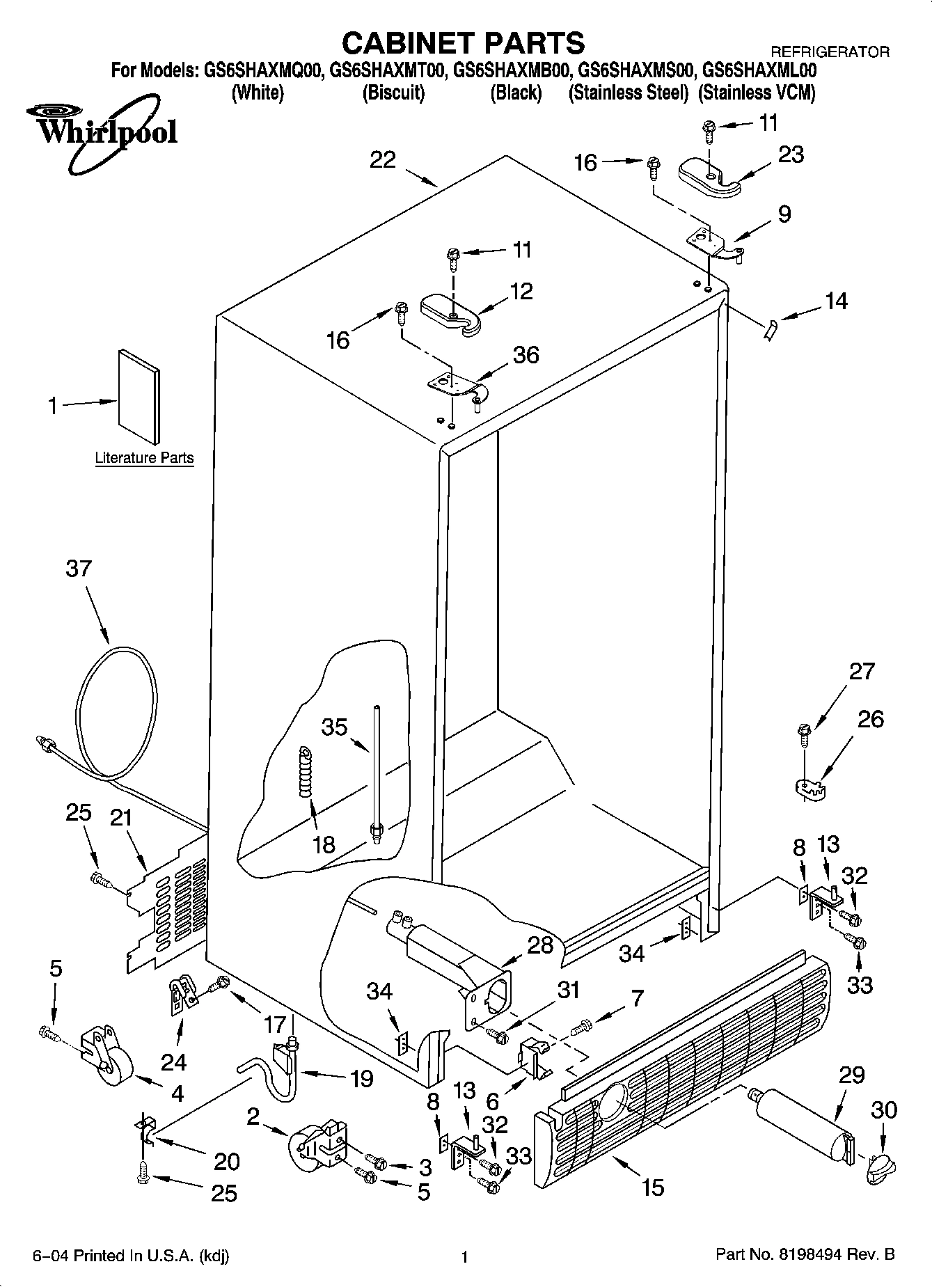 01 - CABINET PARTS
