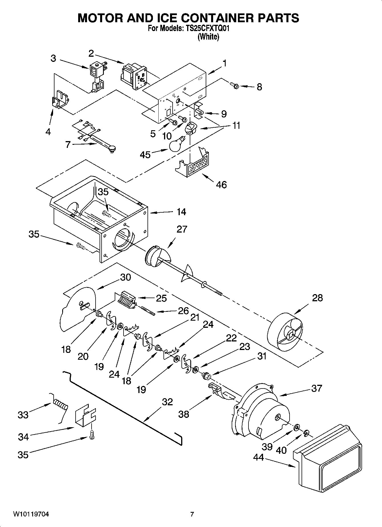 05 - MOTOR AND ICE CONTAINER PARTS