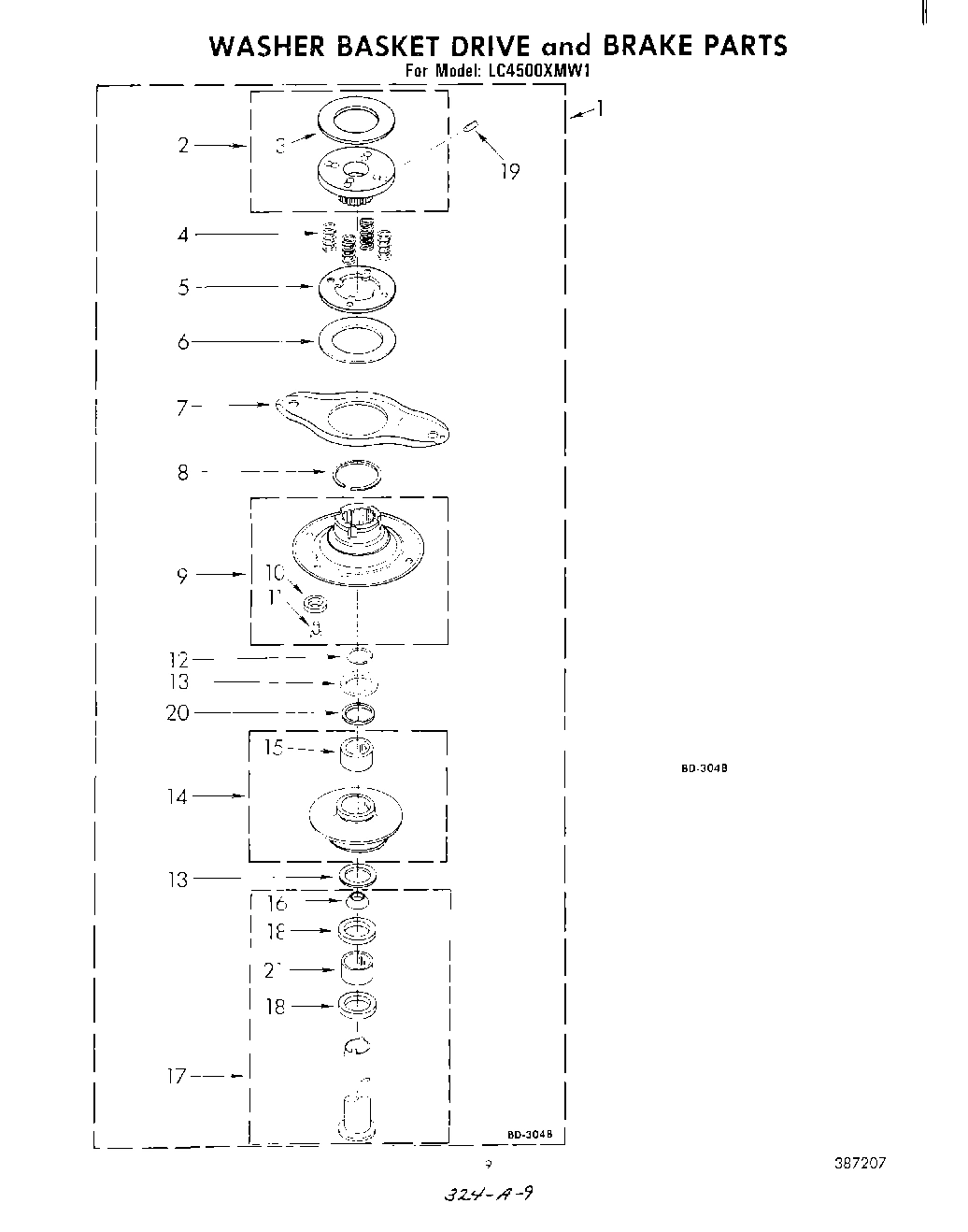 07 - WASHER BASKET DRIVE AND BRAKE