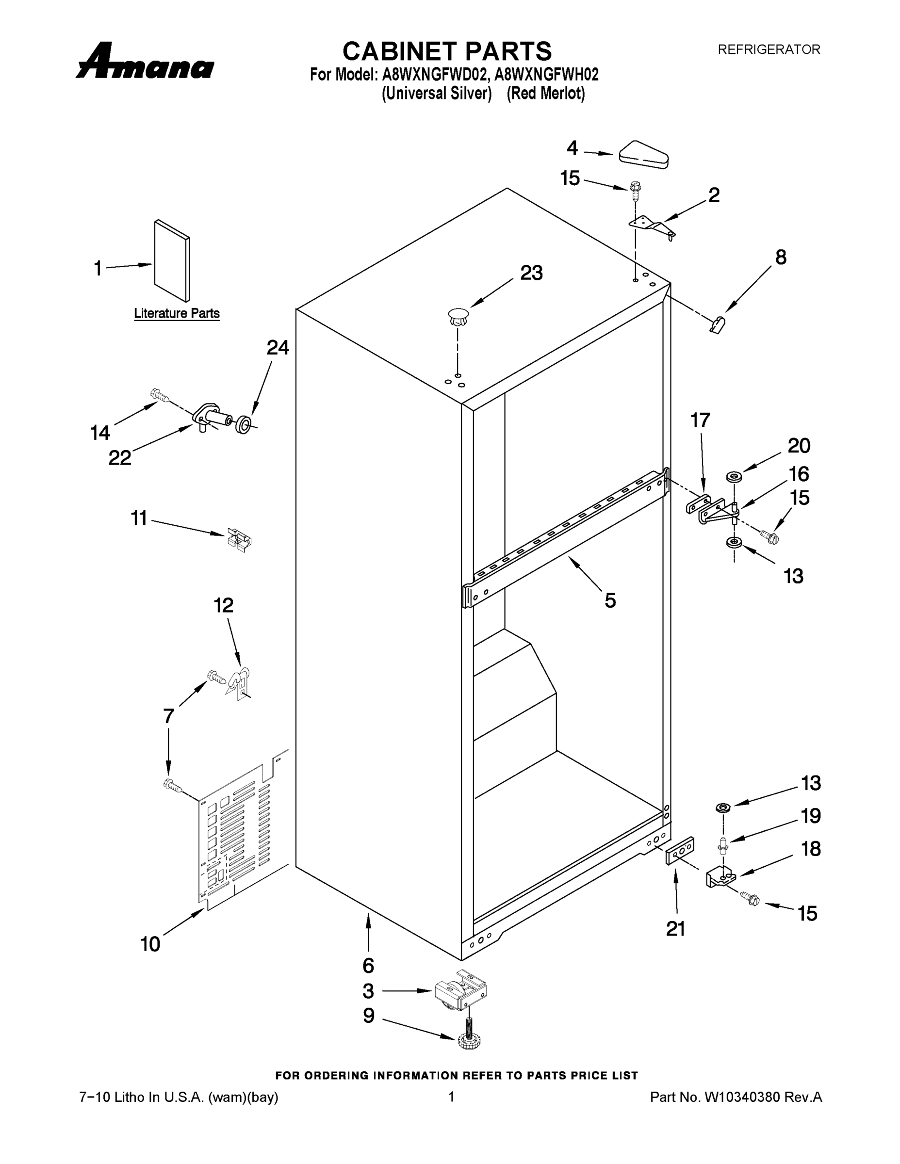 01 - CABINET PARTS