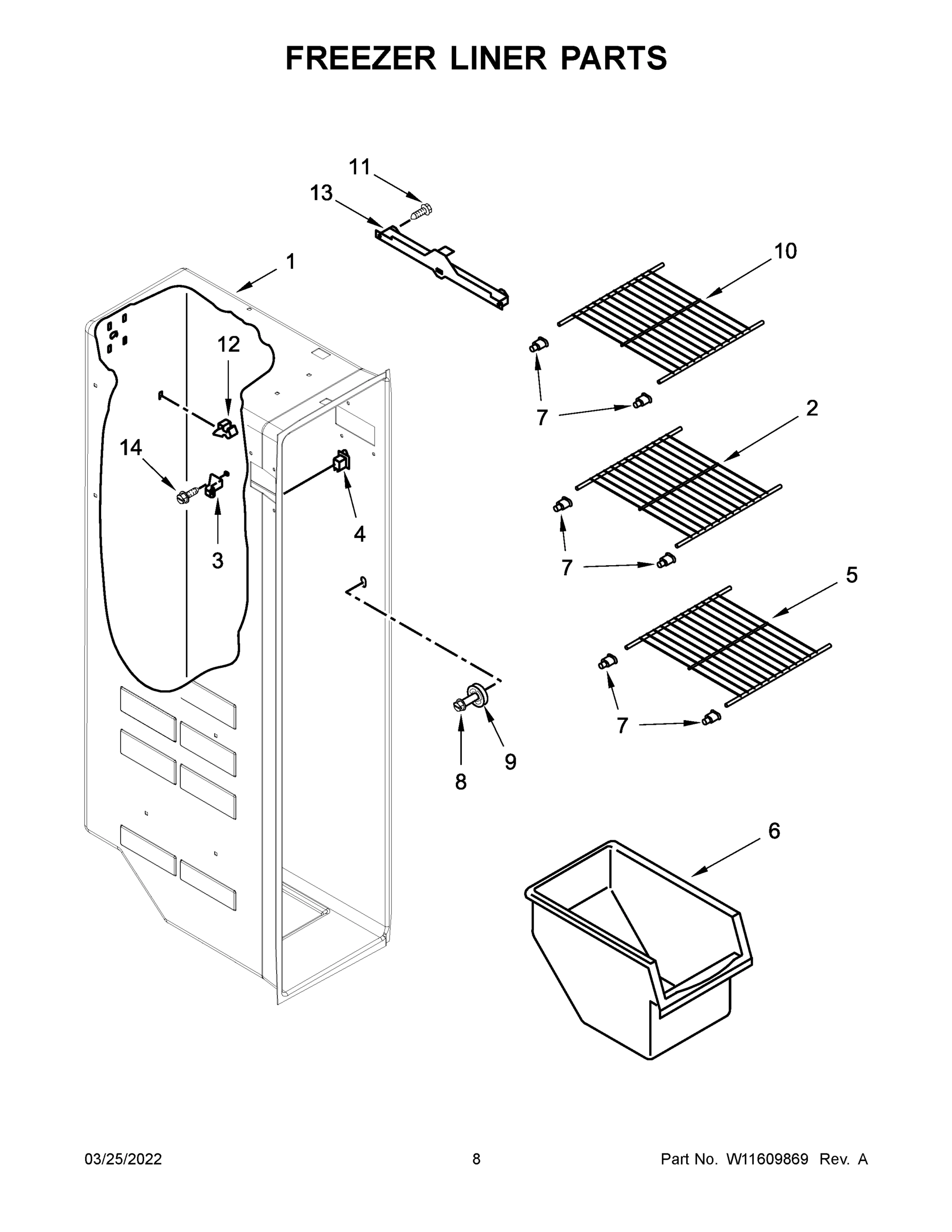 05 - FREEZER LINER PARTS