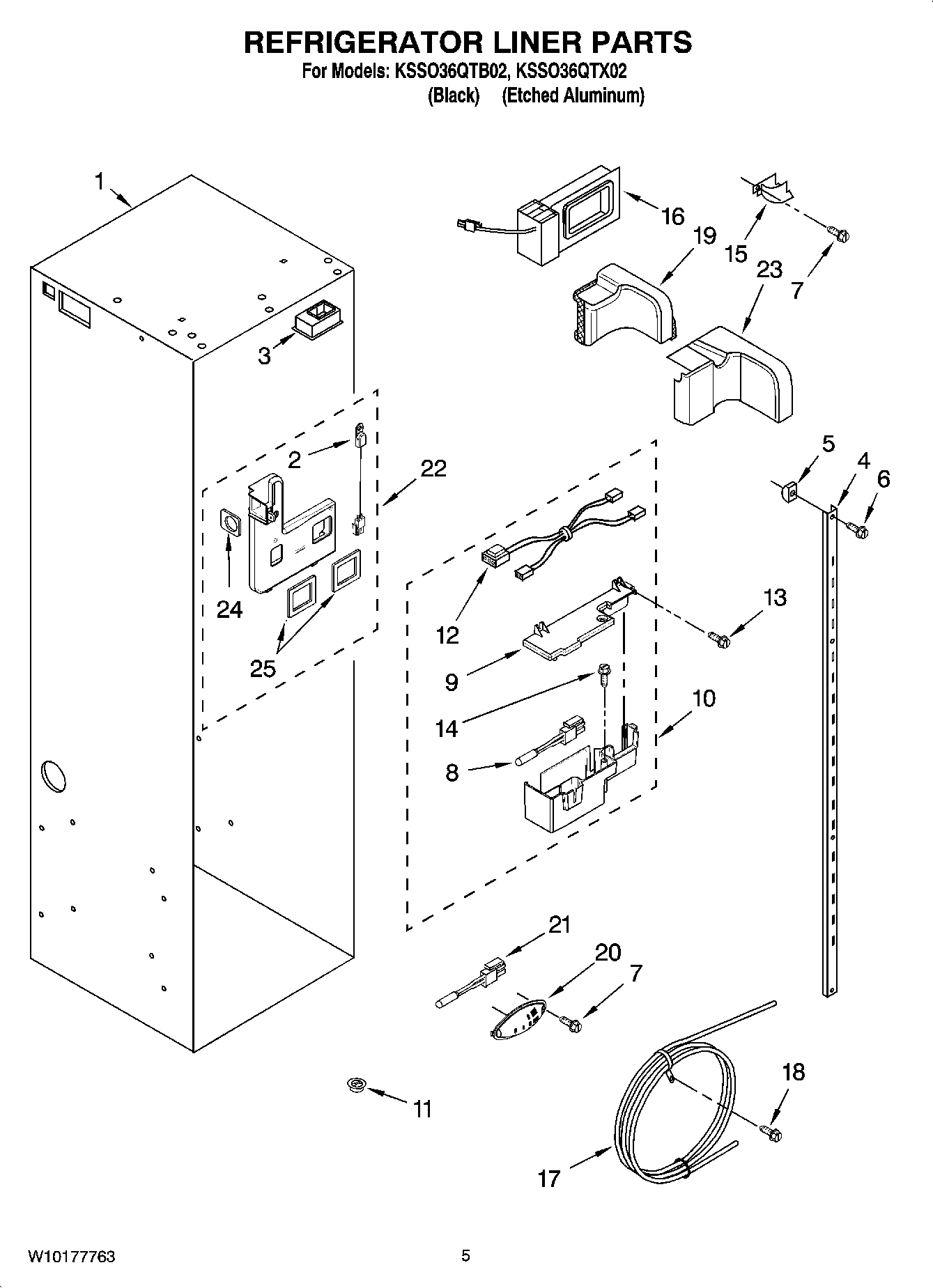 04 - REFRIGERATOR LINER PARTS