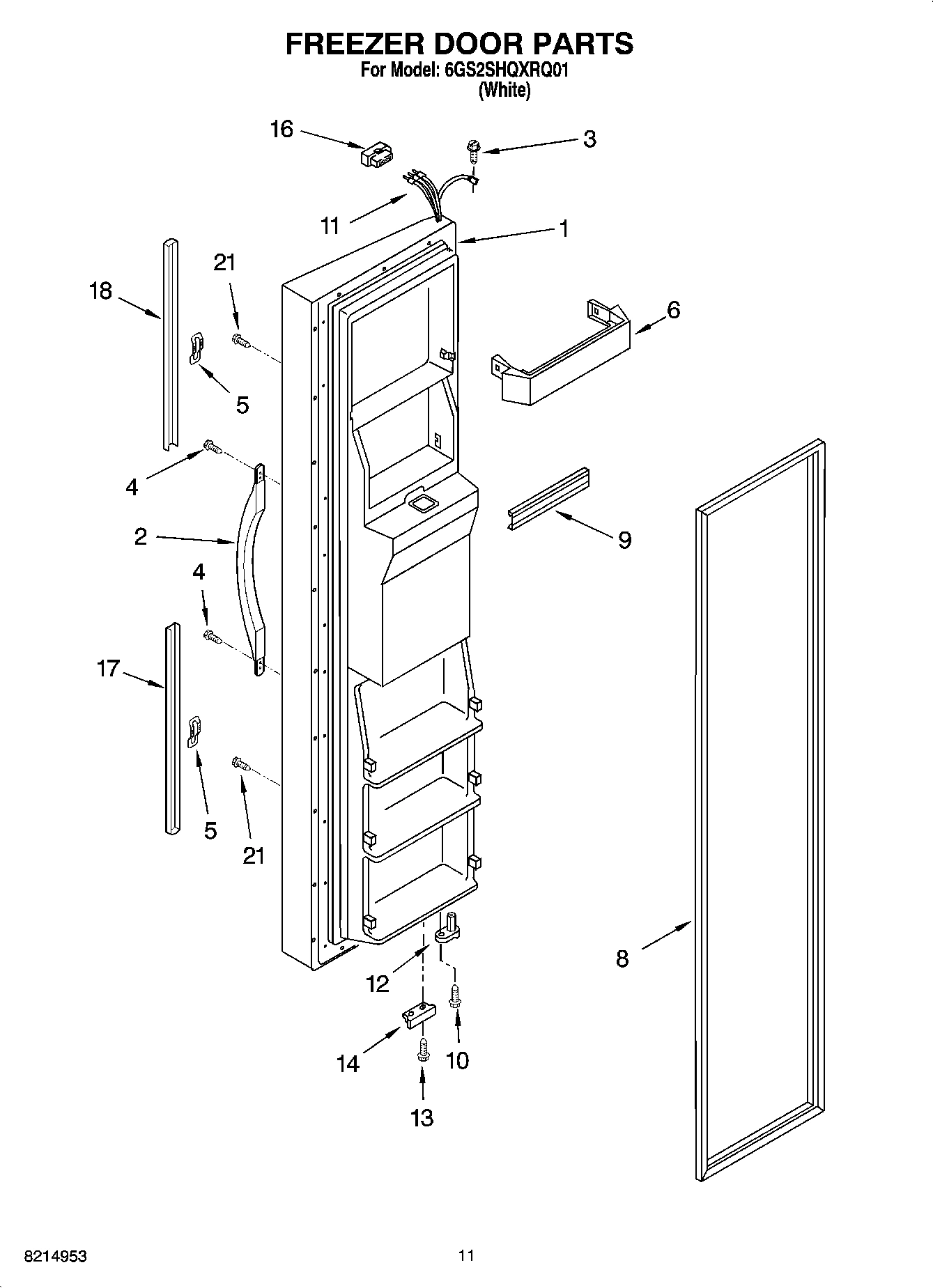 08 - FREEZER DOOR PARTS