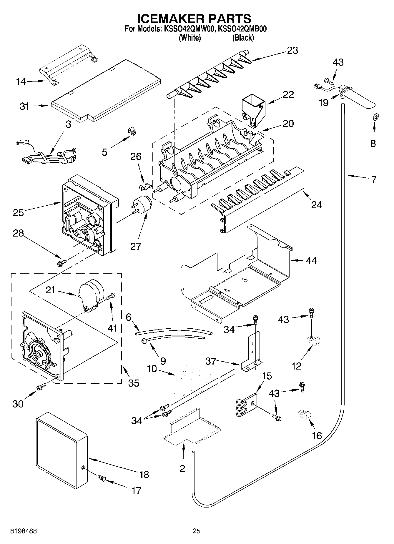 15 - ICEMAKER PARTS