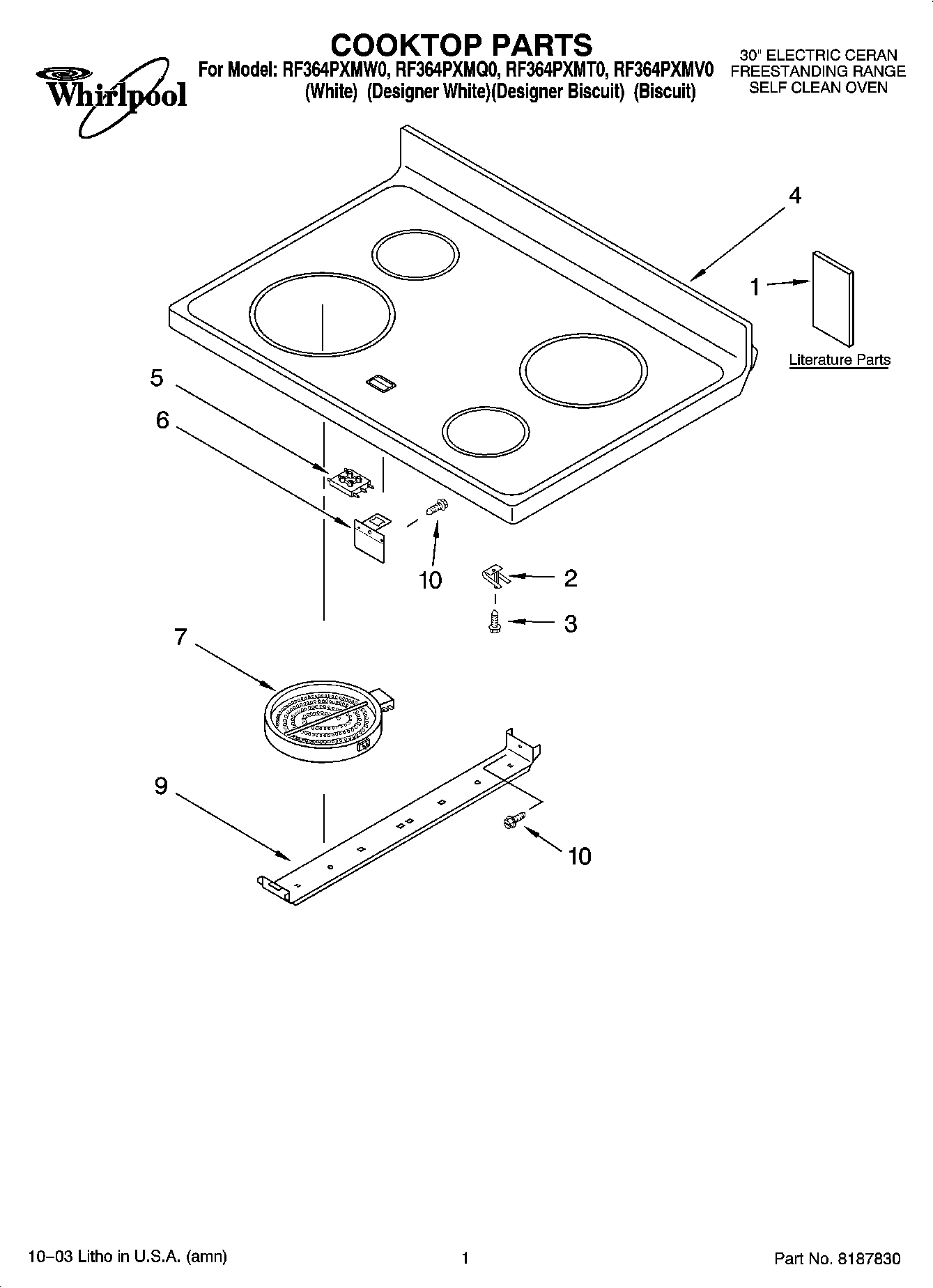 01 - COOKTOP PARTS