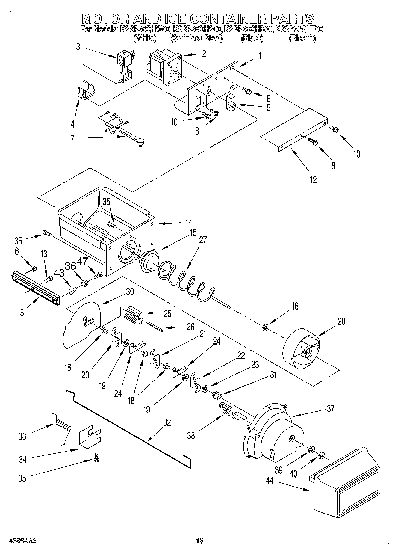 10 - MOTOR AND ICE CONTAINER