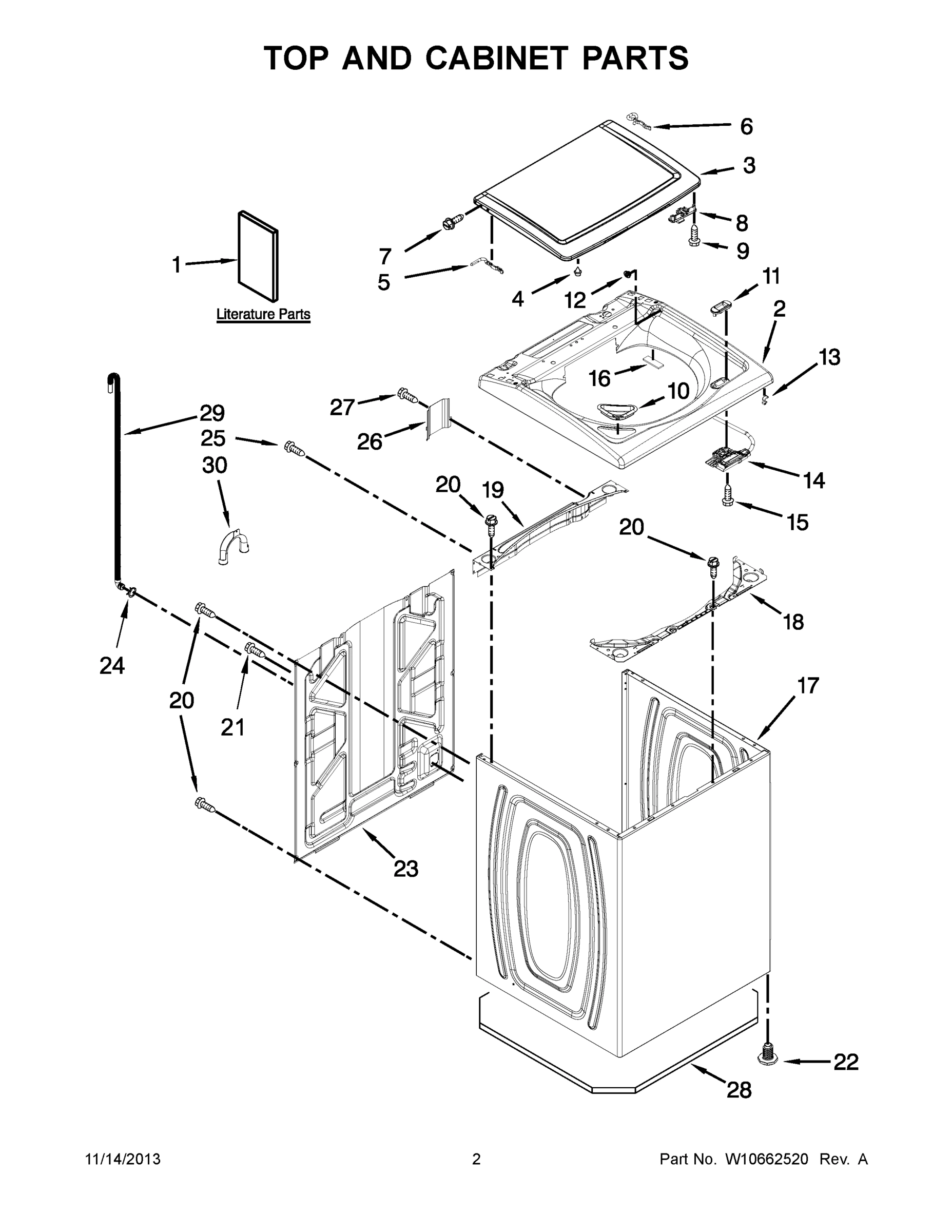 02 - TOP AND CABINET PARTS