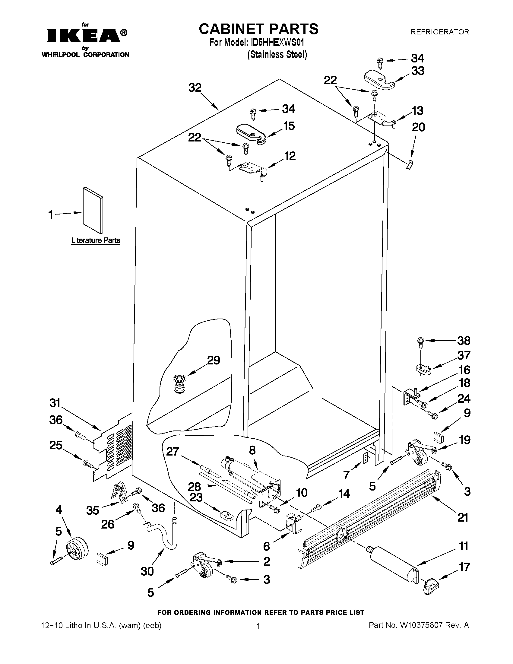 01 - CABINET PARTS
