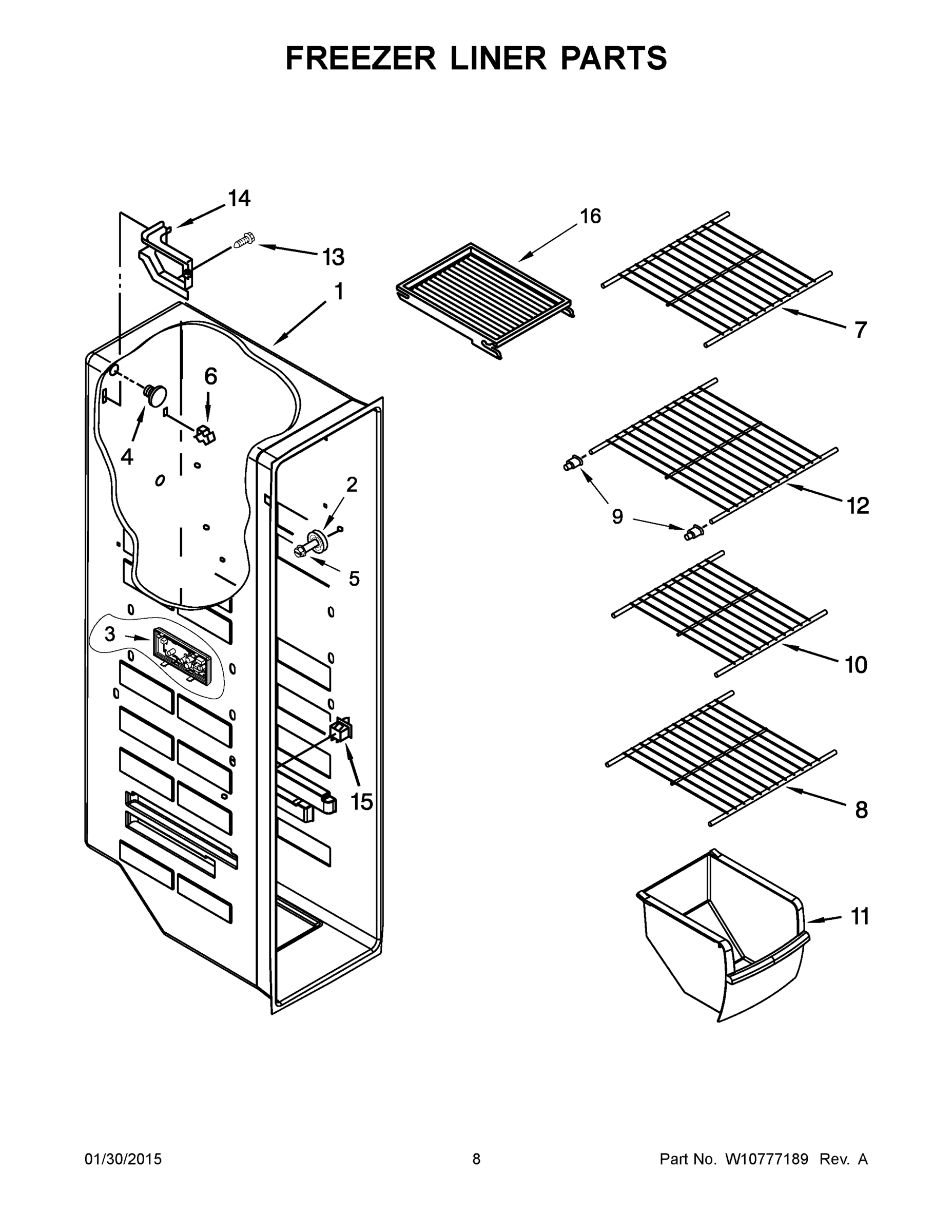05 - FREEZER LINER PARTS