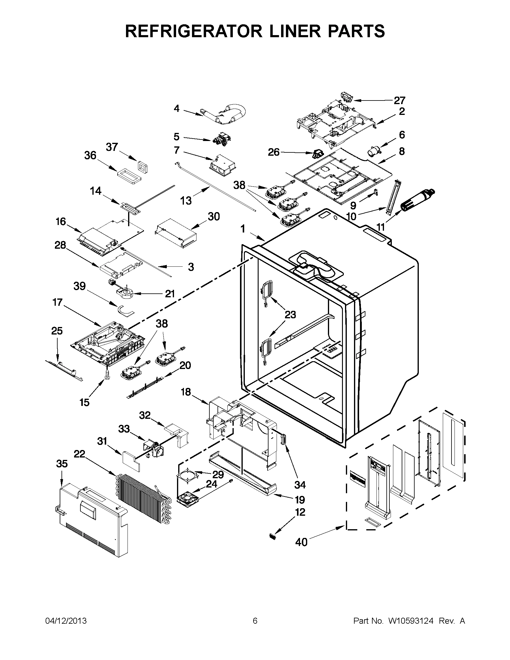 03 - REFRIGERATOR LINER PARTS