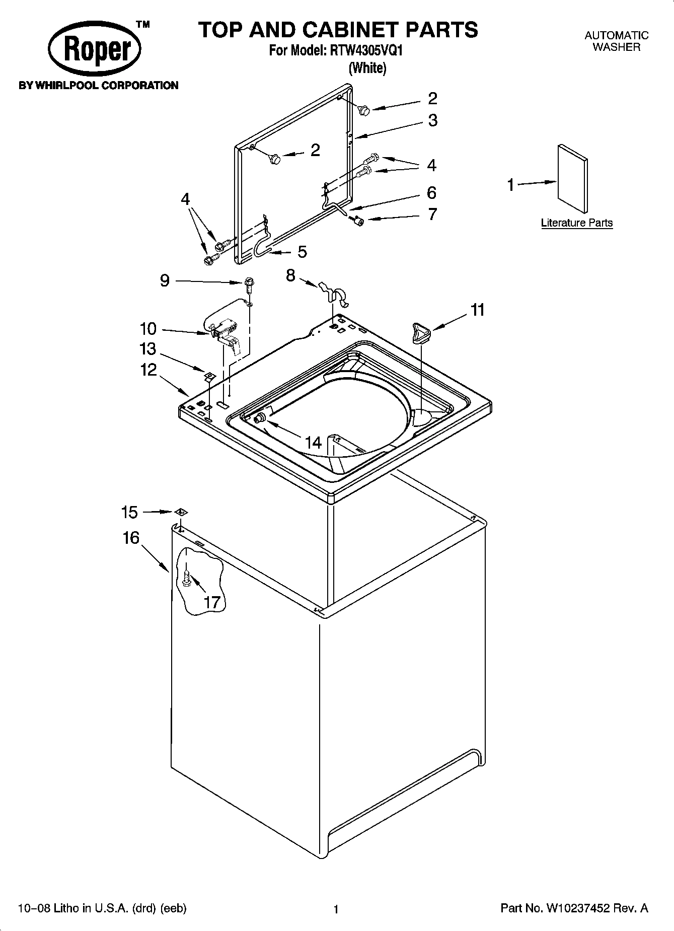 01 - TOP AND CABINET PARTS
