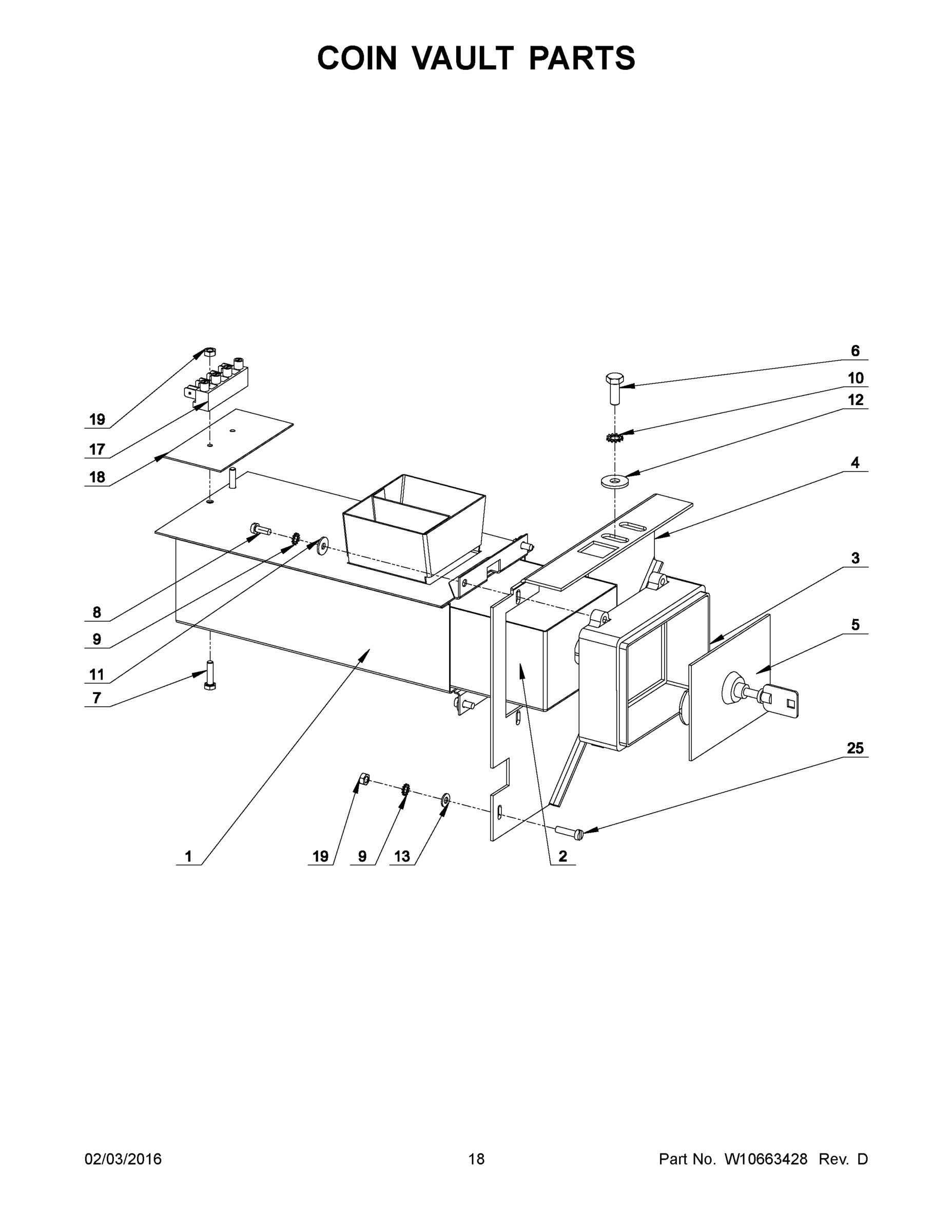 10 - COIN VAULT PARTS