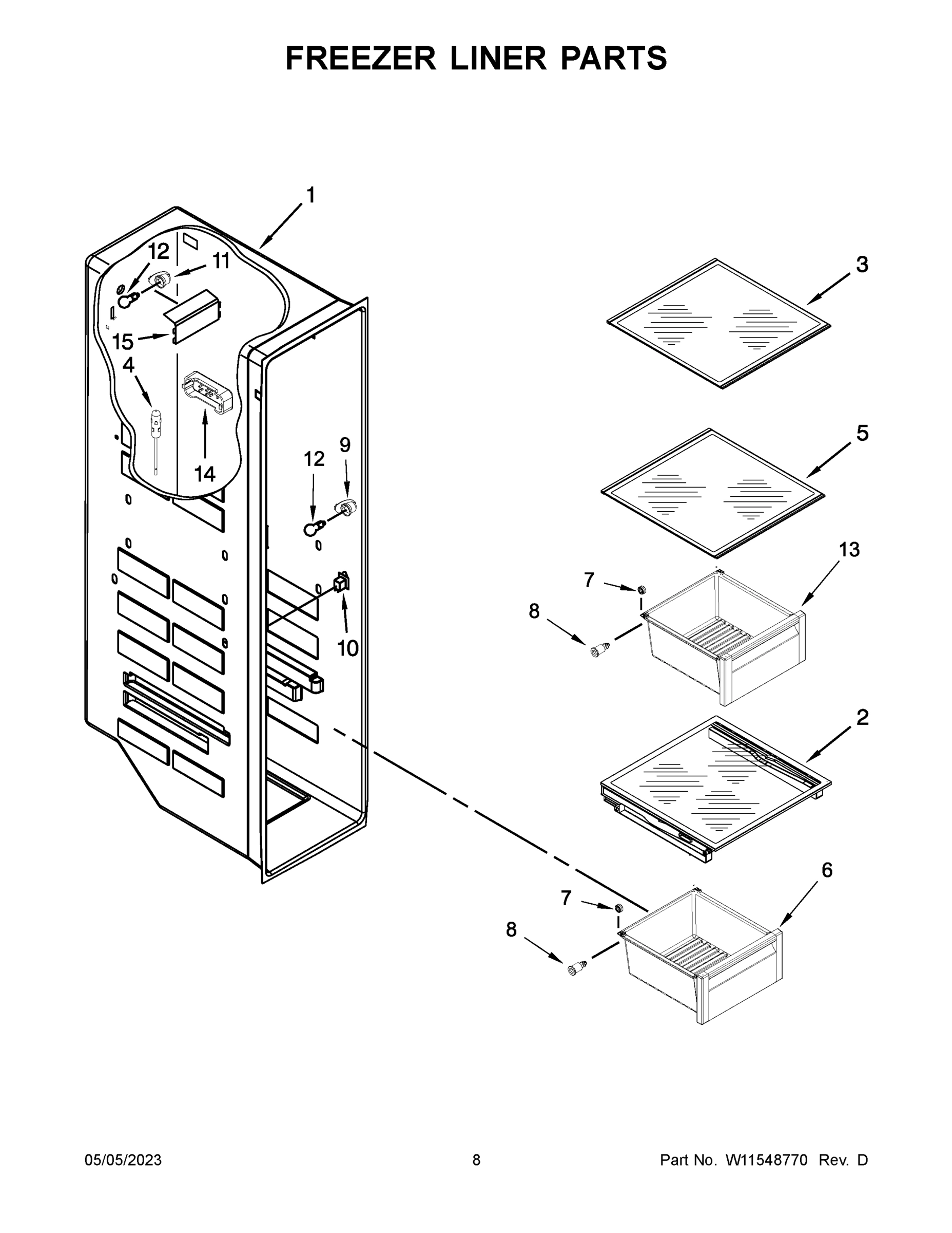 05 - FREEZER LINER PARTS