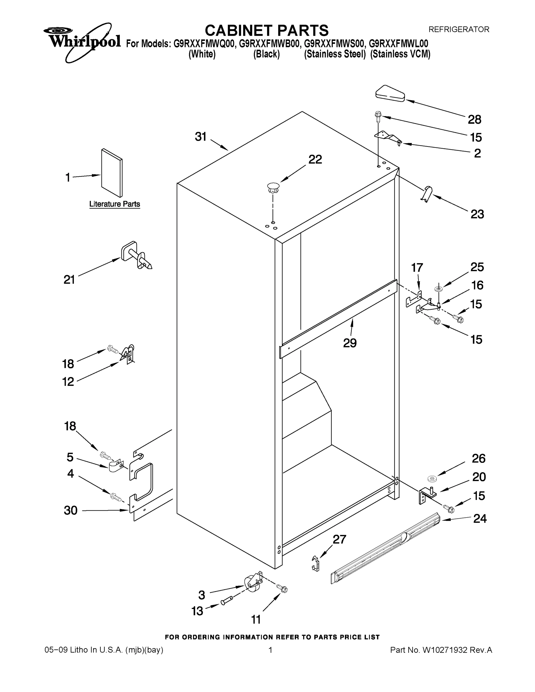 01 - CABINET PARTS