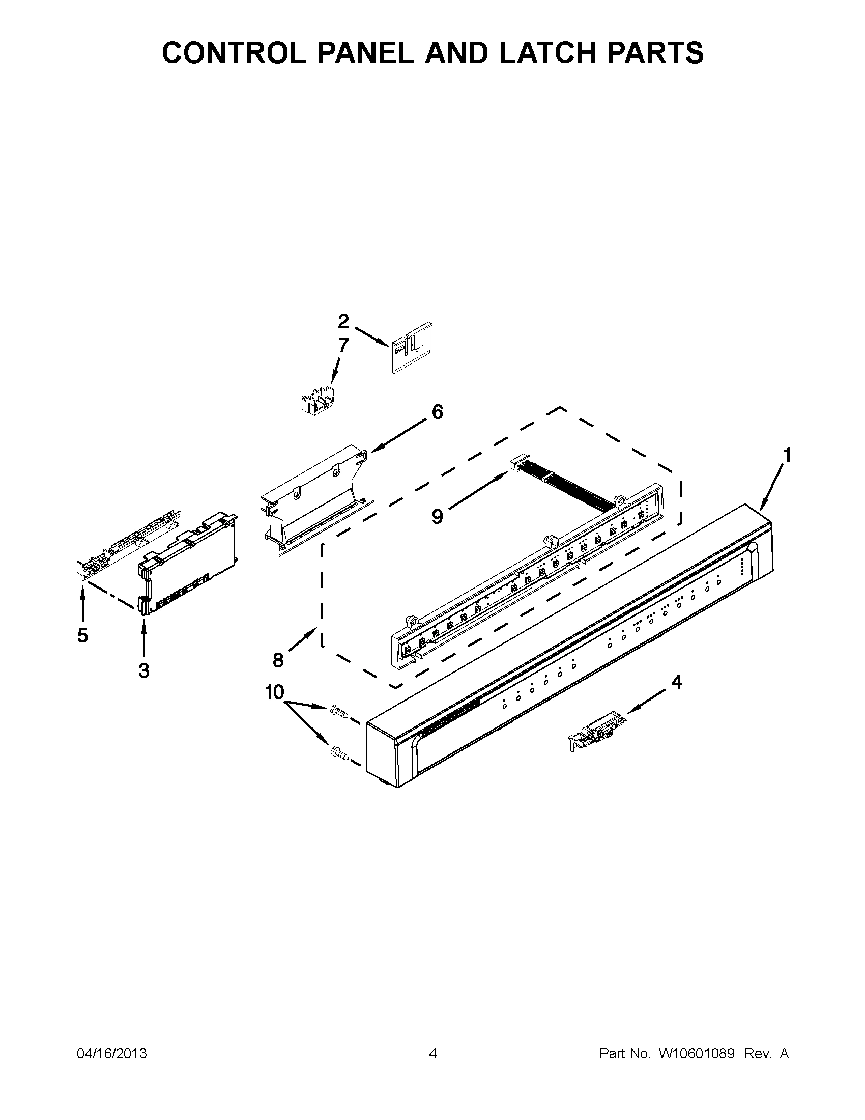 02 - CONTROL PANEL AND LATCH PARTS