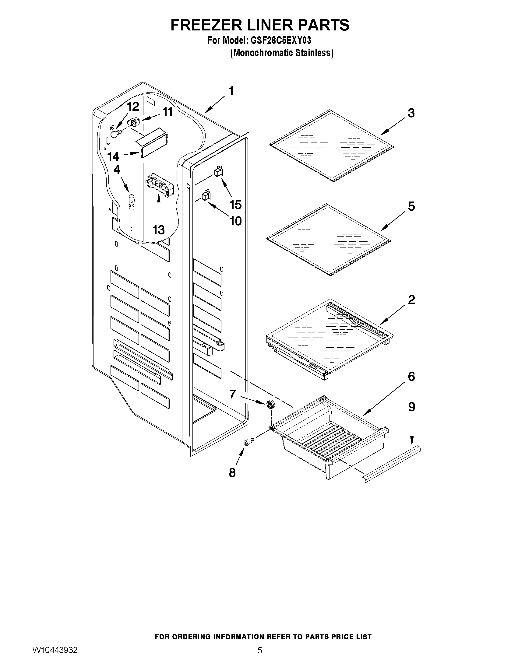 04 - FREEZER LINER PARTS
