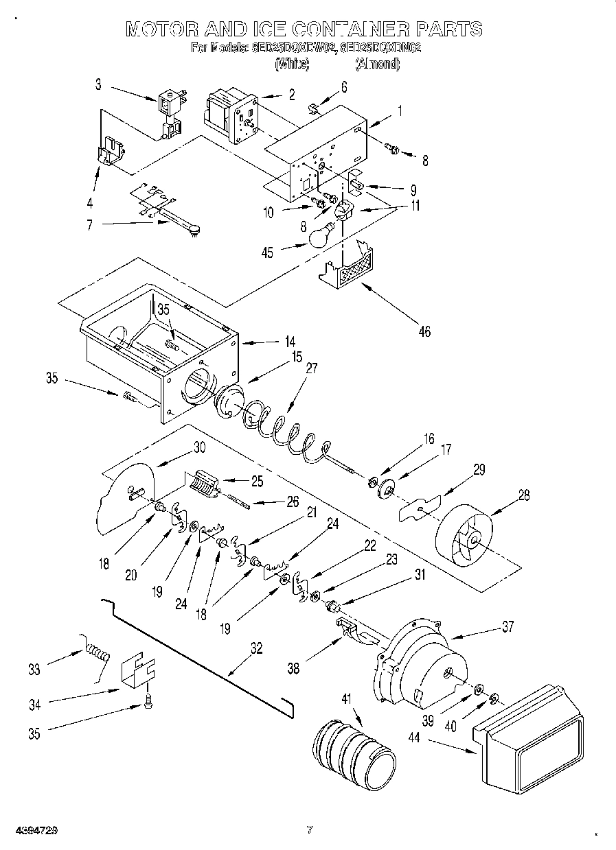 05 - MOTOR AND ICE CONTAINER