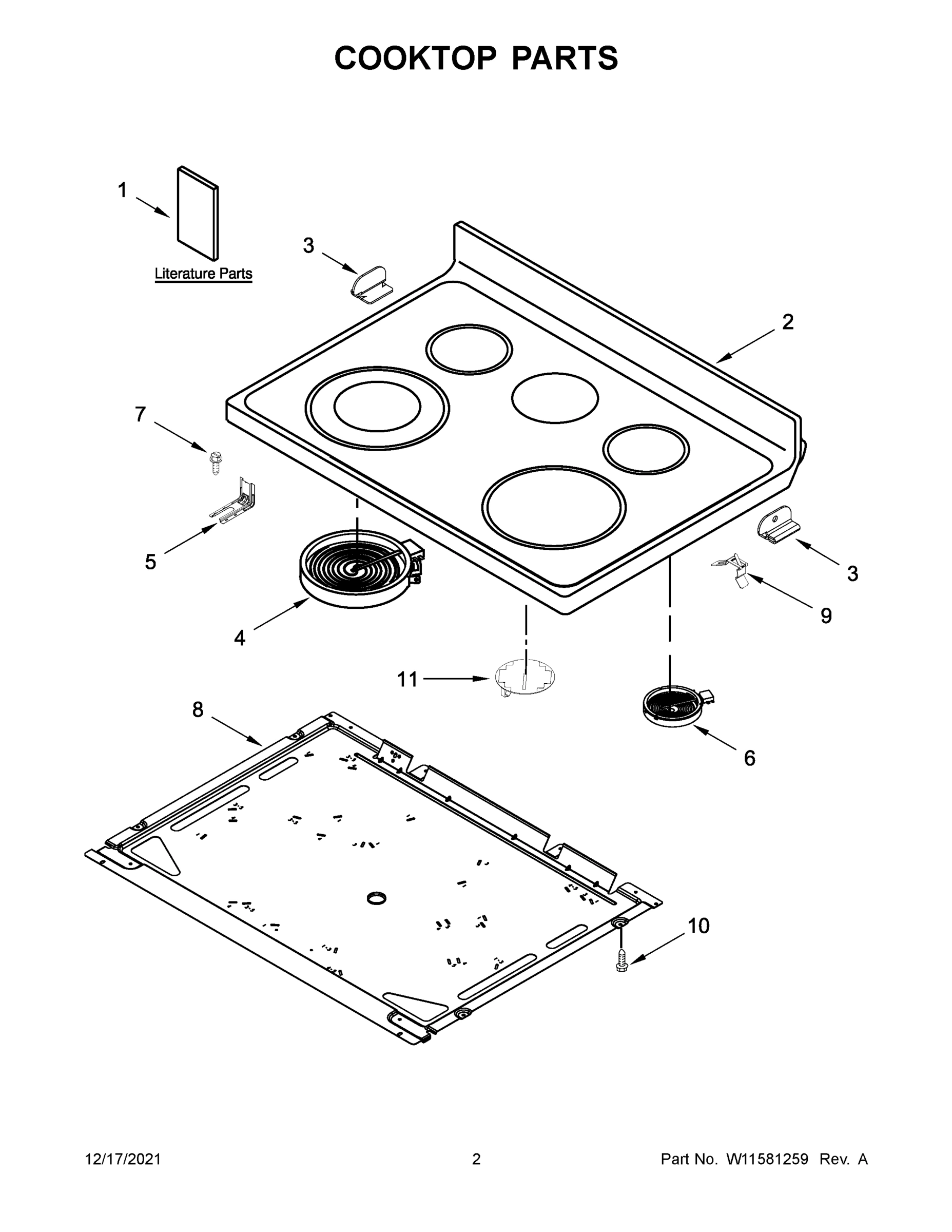02 - COOKTOP PARTS