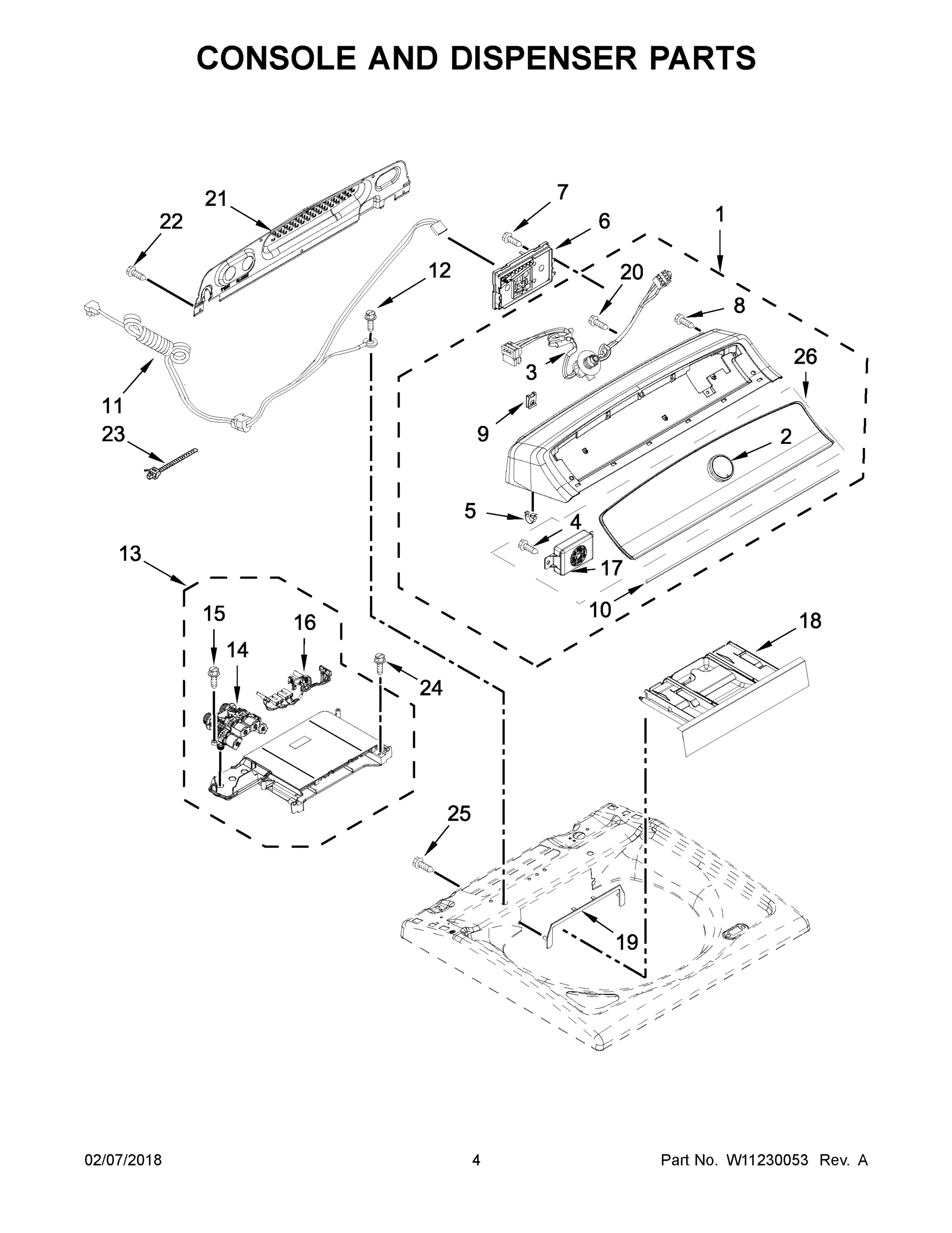 03 - CONSOLE AND DISPENSER PARTS