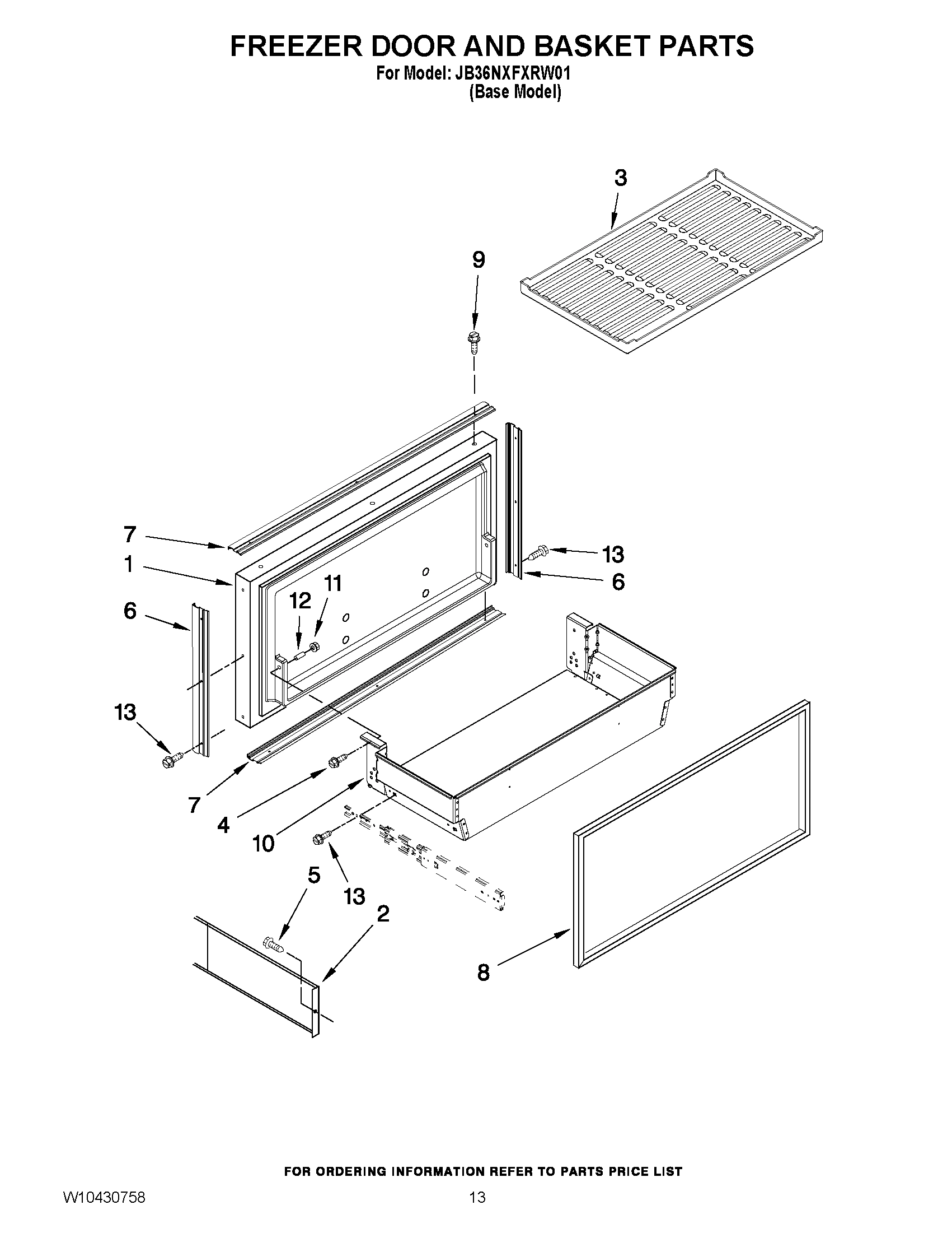 08 - FREEZER DOOR AND BASKET PARTS