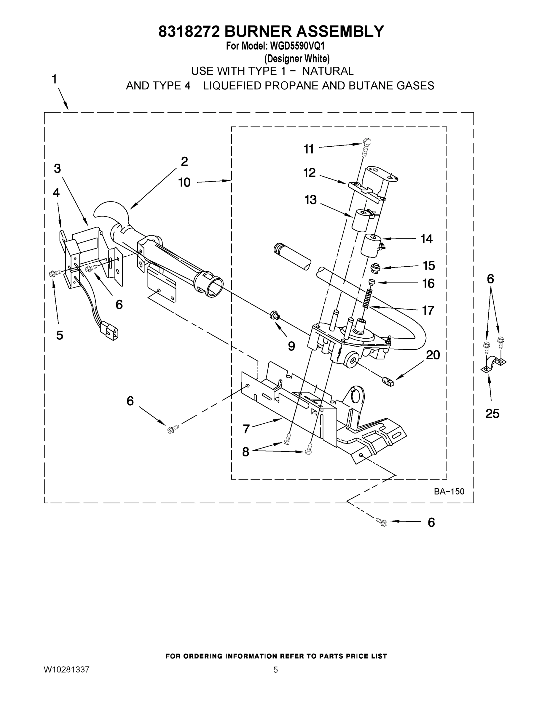 03 - 8318272 BURNER ASSEMBLY