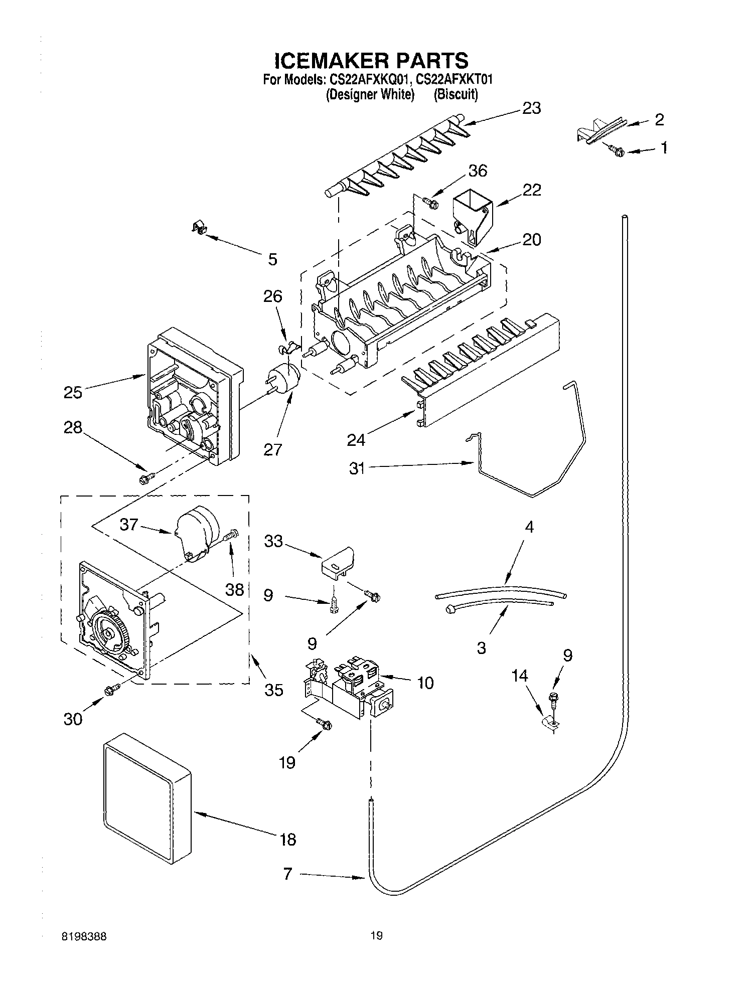 12 - ICE MAKER, OPTIONAL