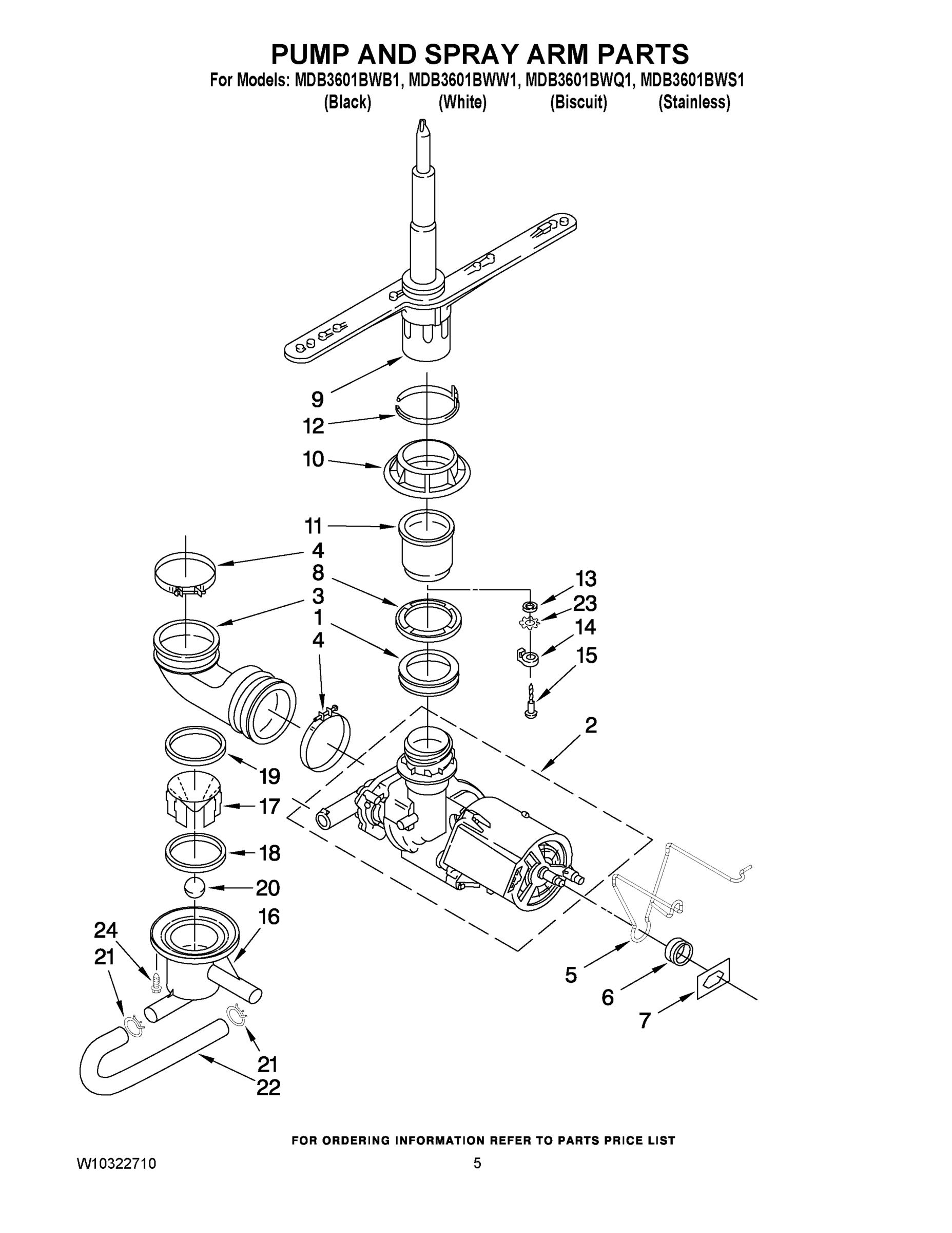 04 - PUMP AND SPRAY ARM PARTS