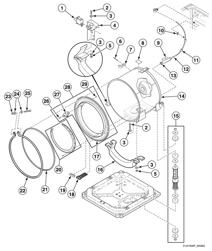 Outer Tub, Front And Clamp Ring