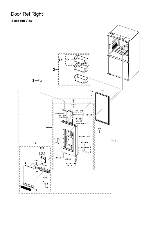 RIGHT REFRIGERATOR DOOR PARTS