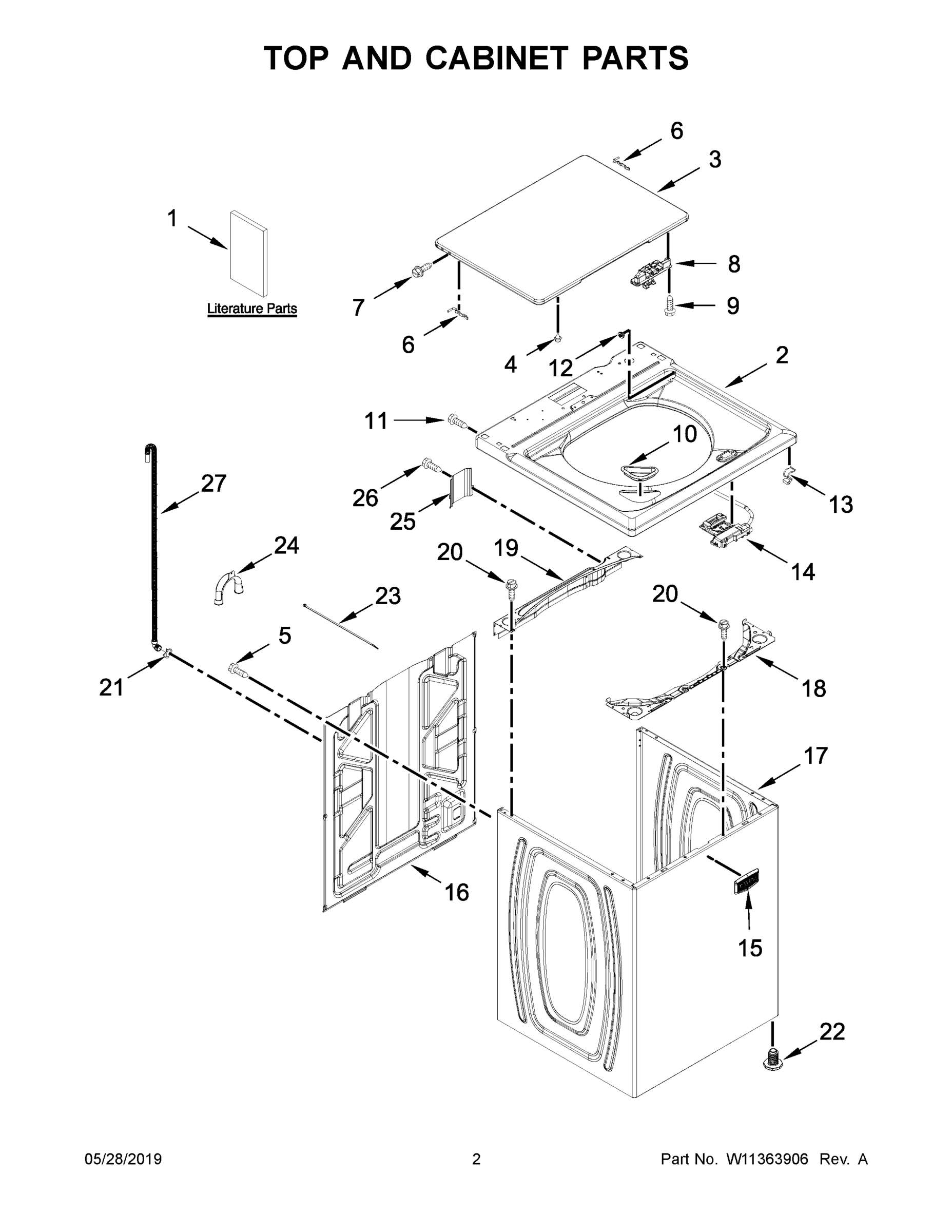 02 - TOP AND CABINET PARTS