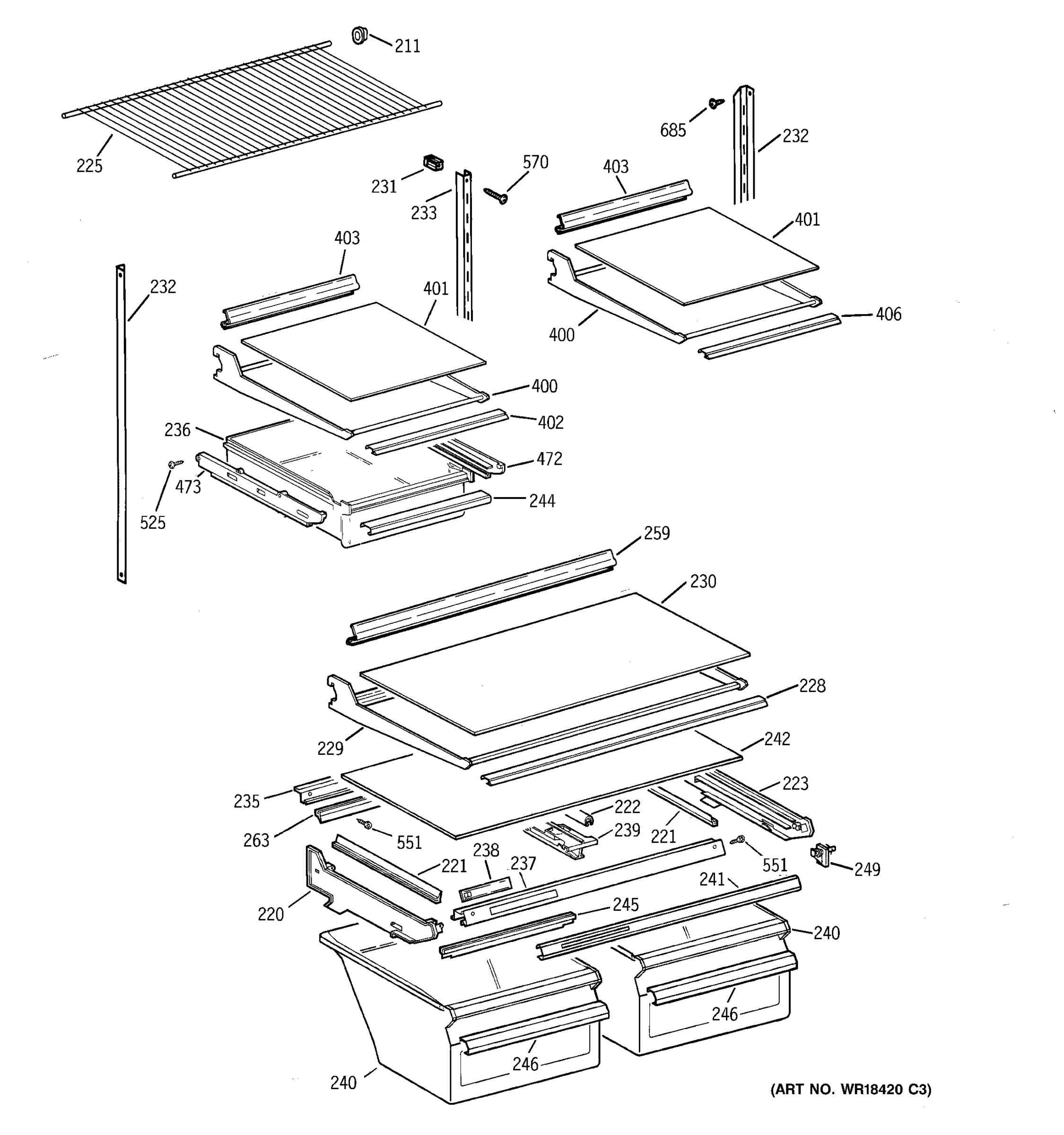 SHELF PARTS