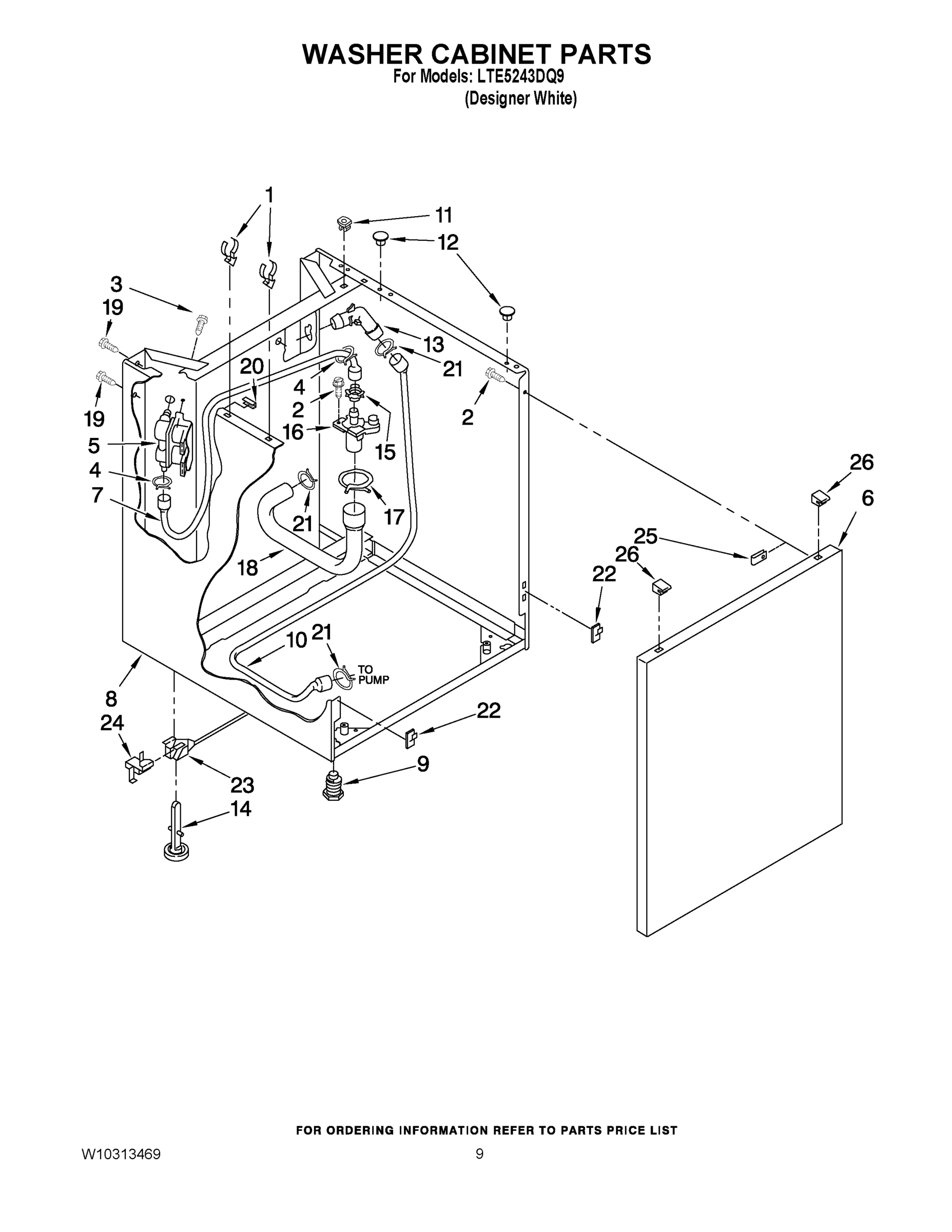 07 - WASHER CABINET PARTS