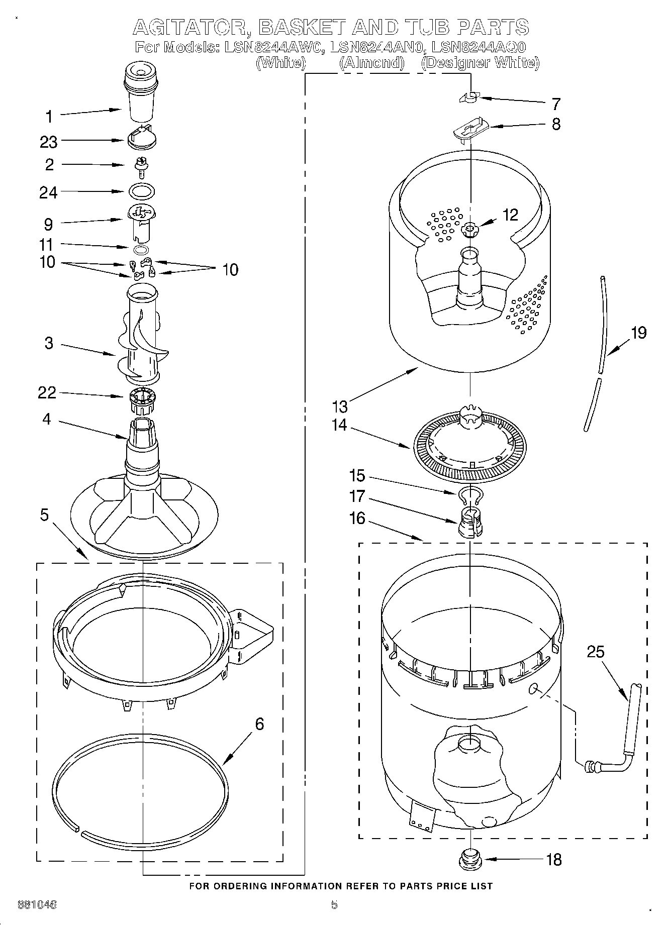 04 - AGITATOR, BASKET AND TUB