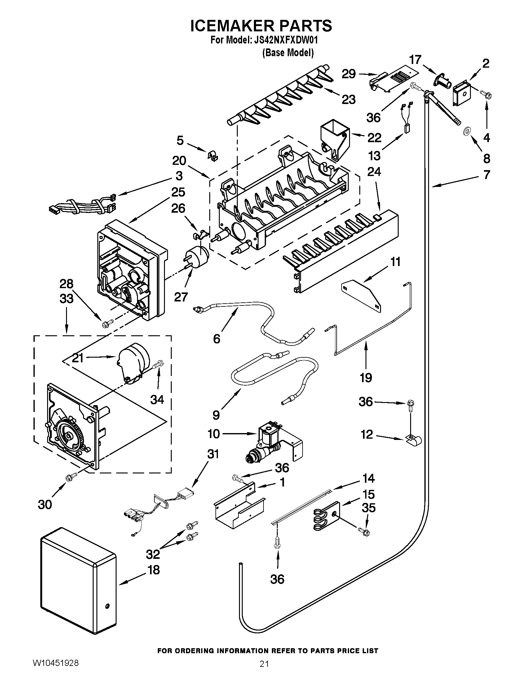 13 - ICEMAKER PARTS