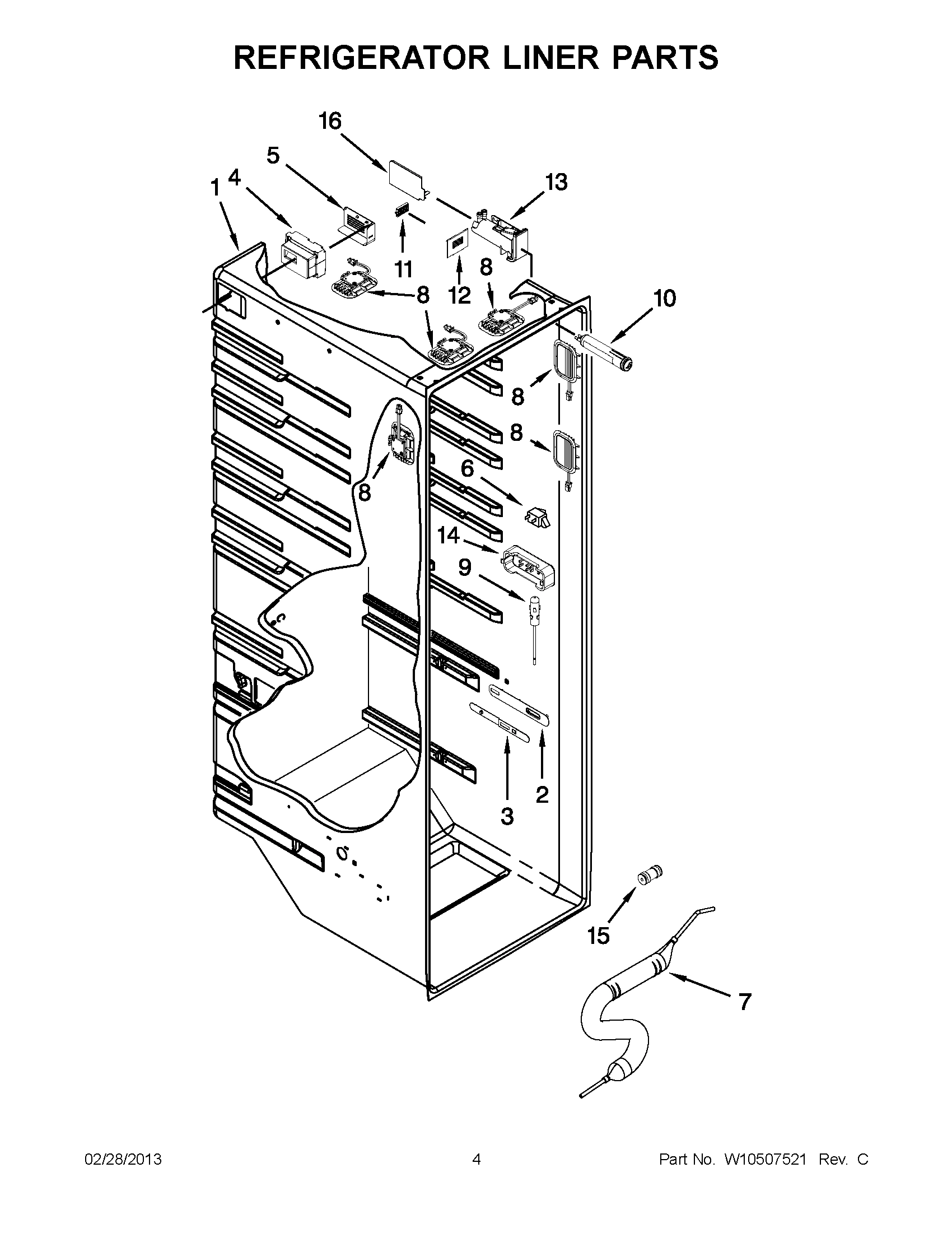 02 - REFRIGERATOR LINER PARTS