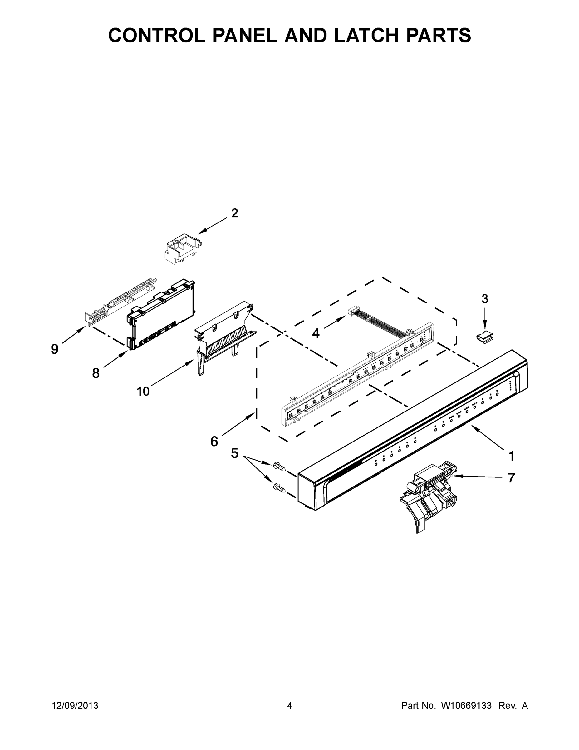 03 - CONTROL PANEL AND LATCH PARTS