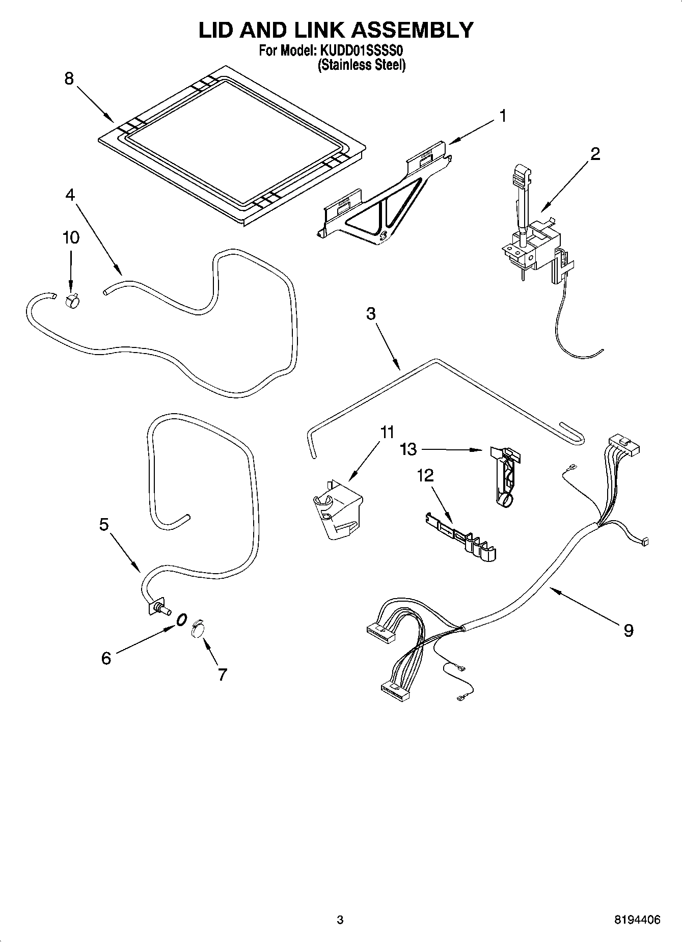 03 - LID AND LINK ASSEMBLY