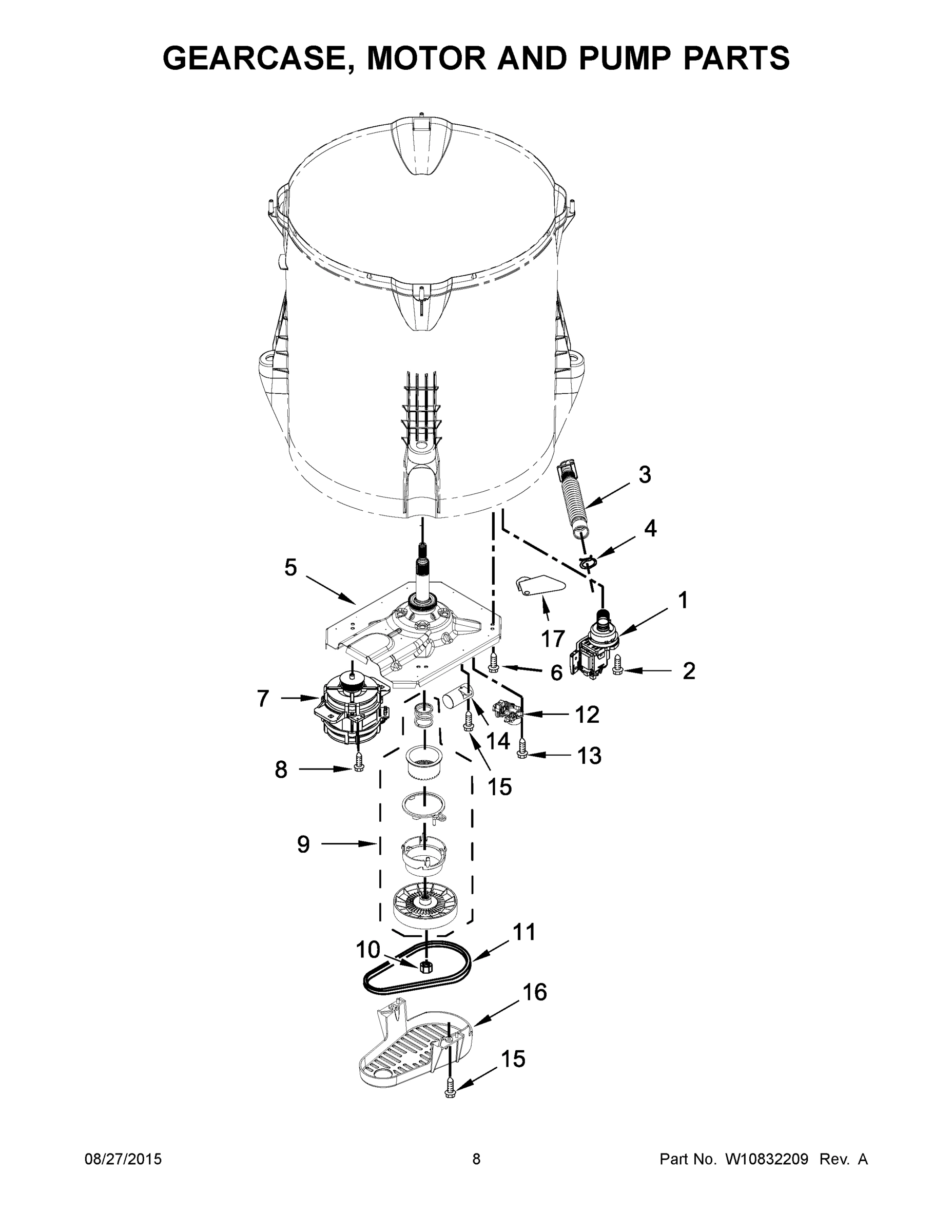 05 - GEARCASE, MOTOR AND PUMP PARTS