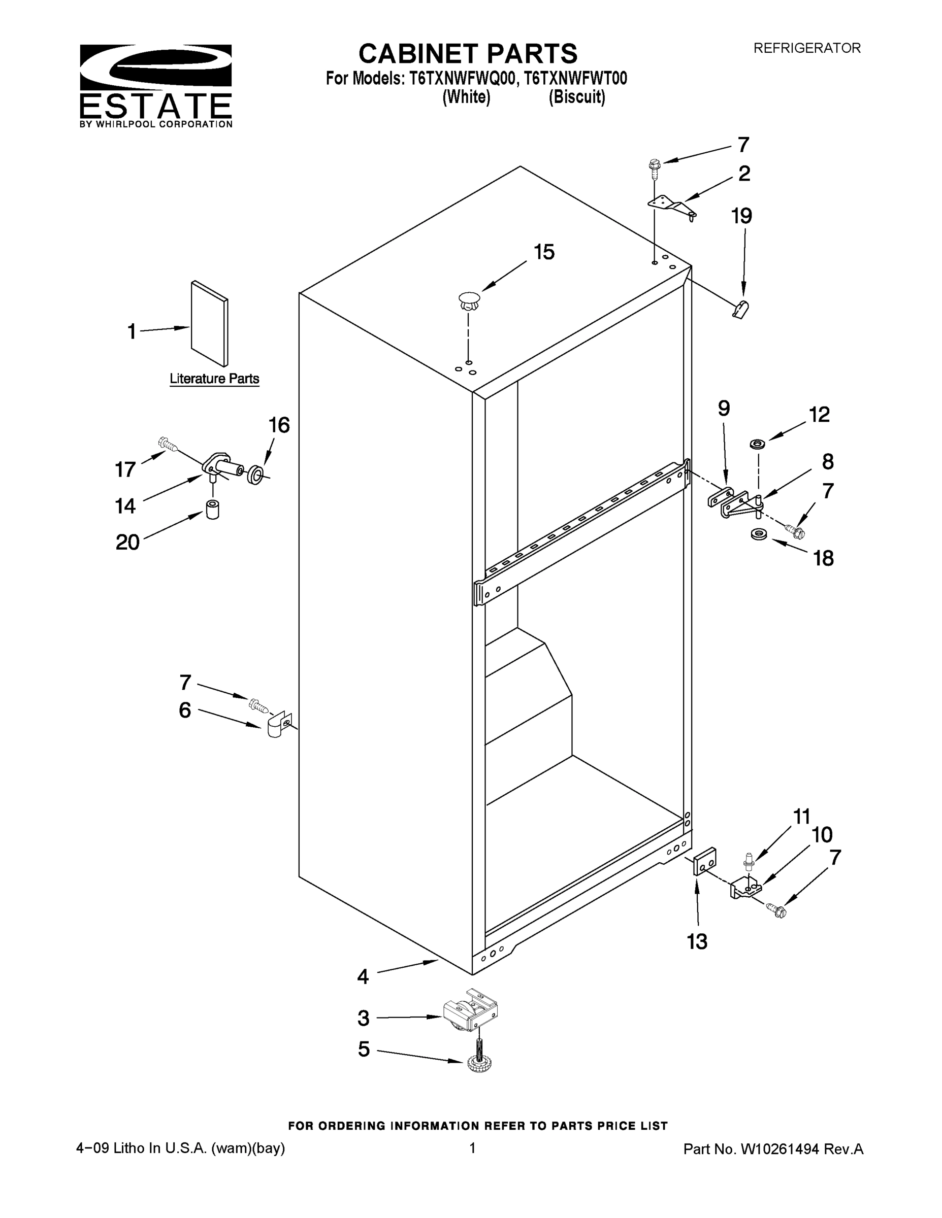 01 - CABINET PARTS