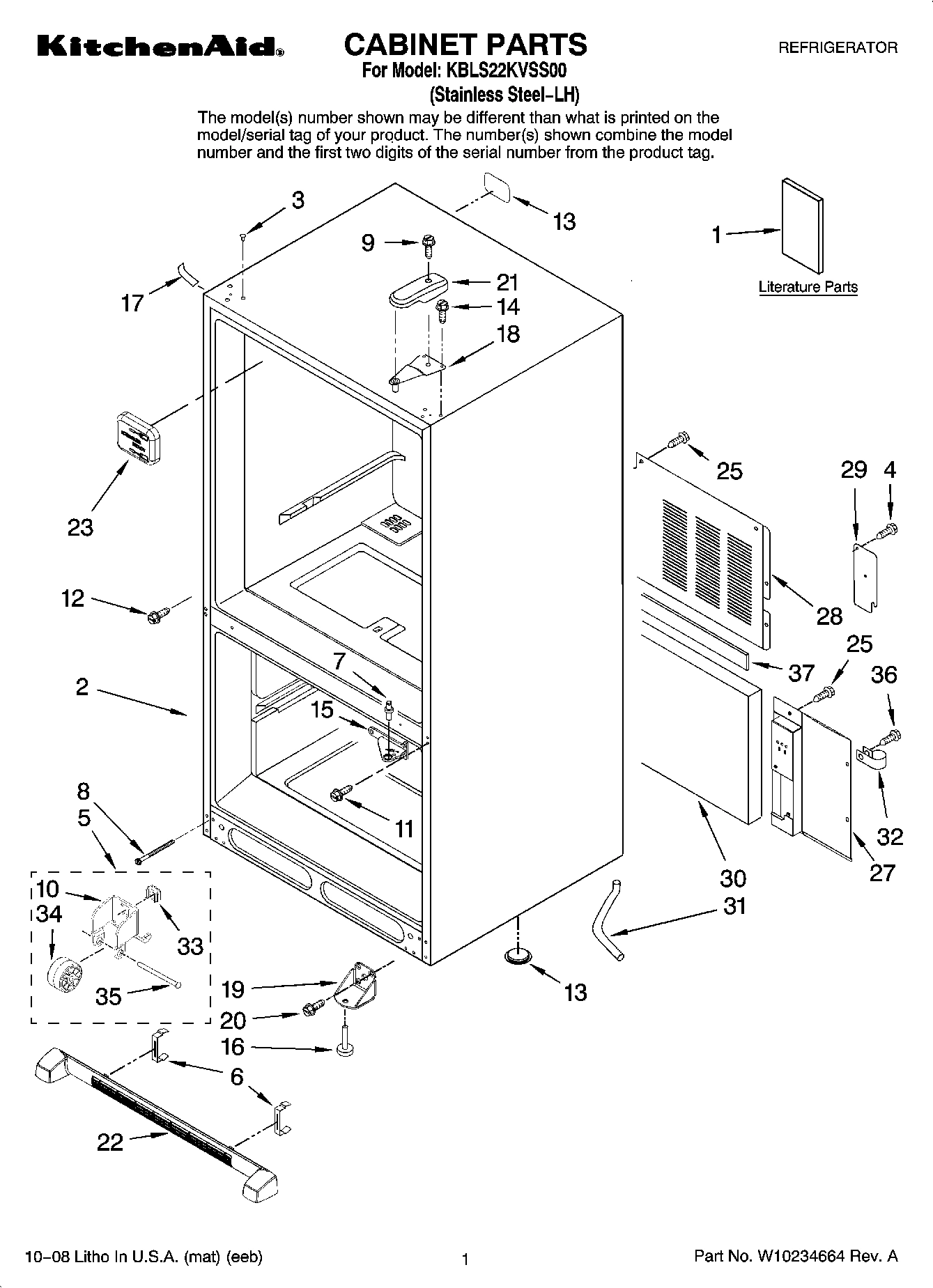01 - CABINET PARTS