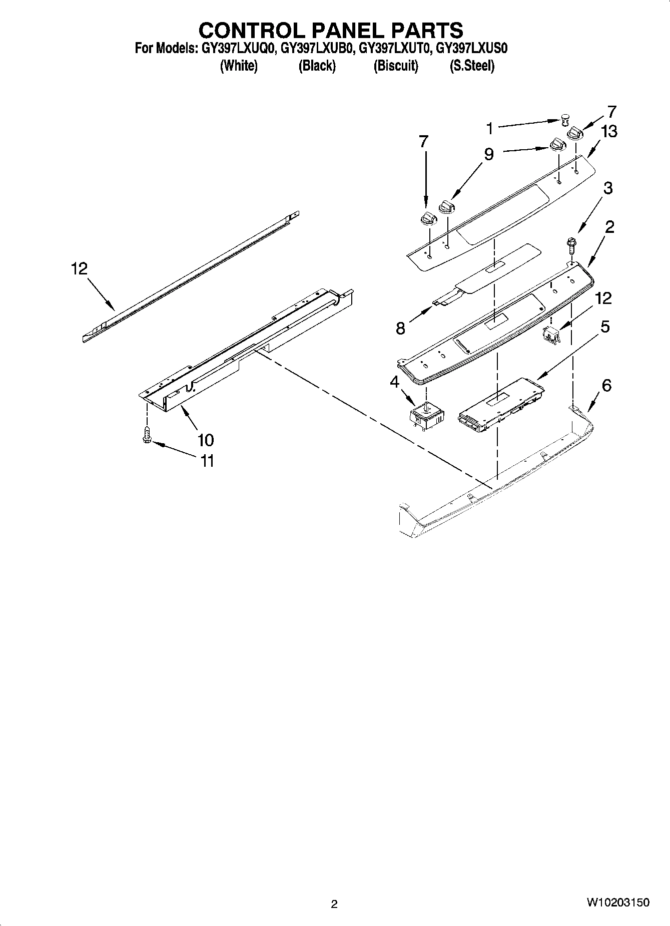 02 - CONTROL PANEL PARTS