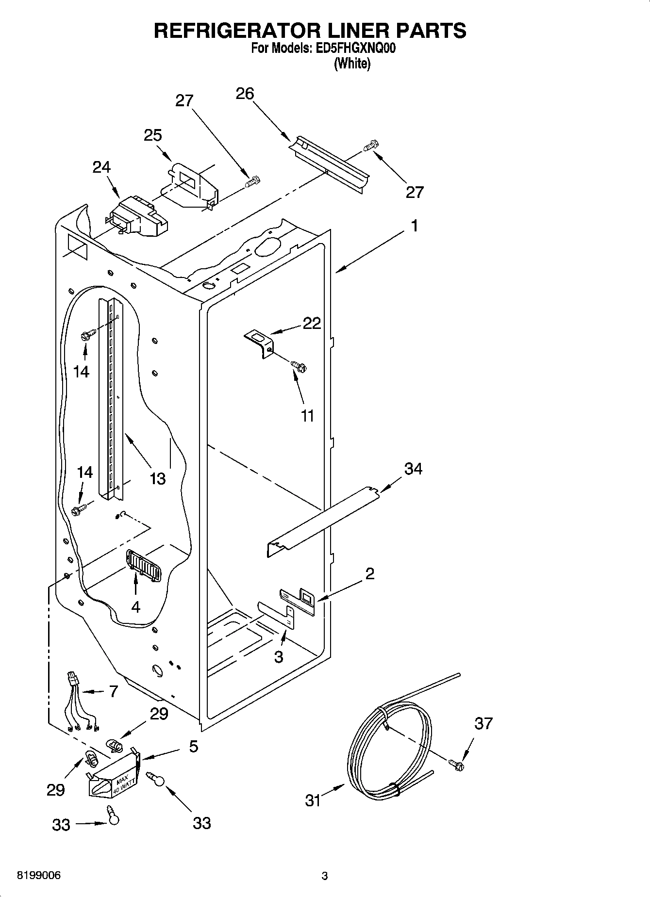 02 - REFRIGERATOR LINER PARTS