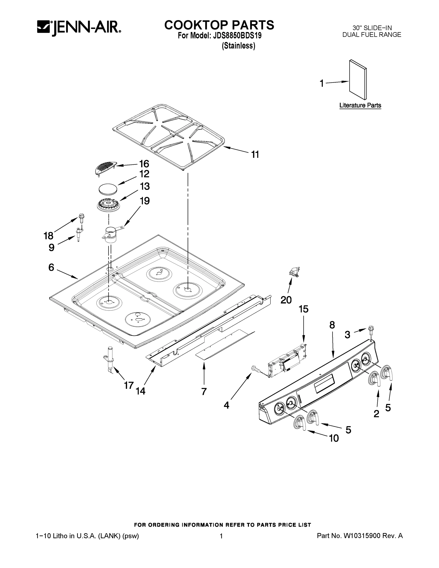 01 - COOKTOP PARTS