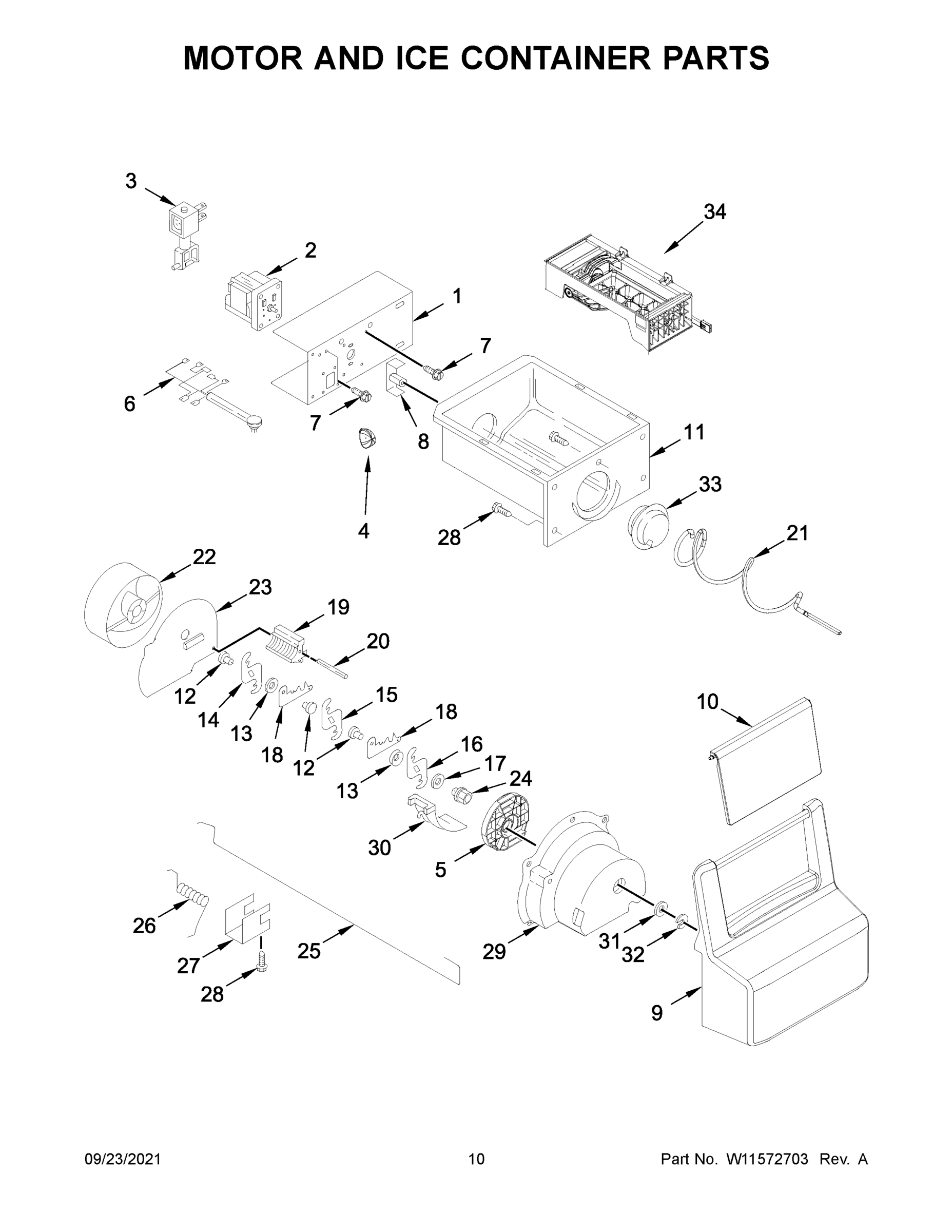 06 - MOTOR AND ICE CONTAINER PARTS