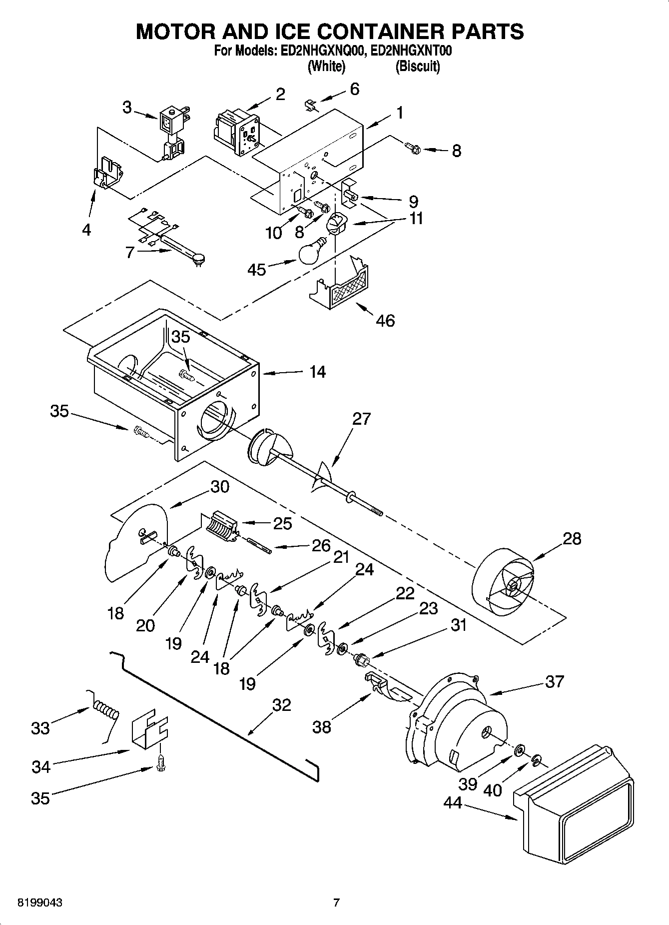 05 - MOTOR AND ICE CONTAINER PARTS